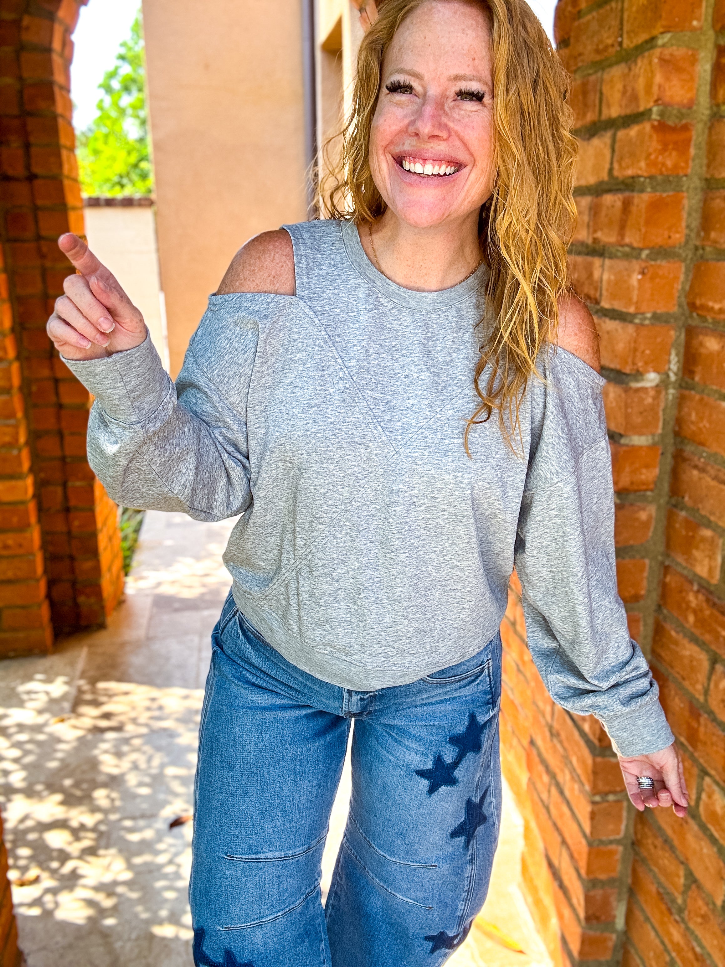 All I Want Cold Shoulder Top by White Birch