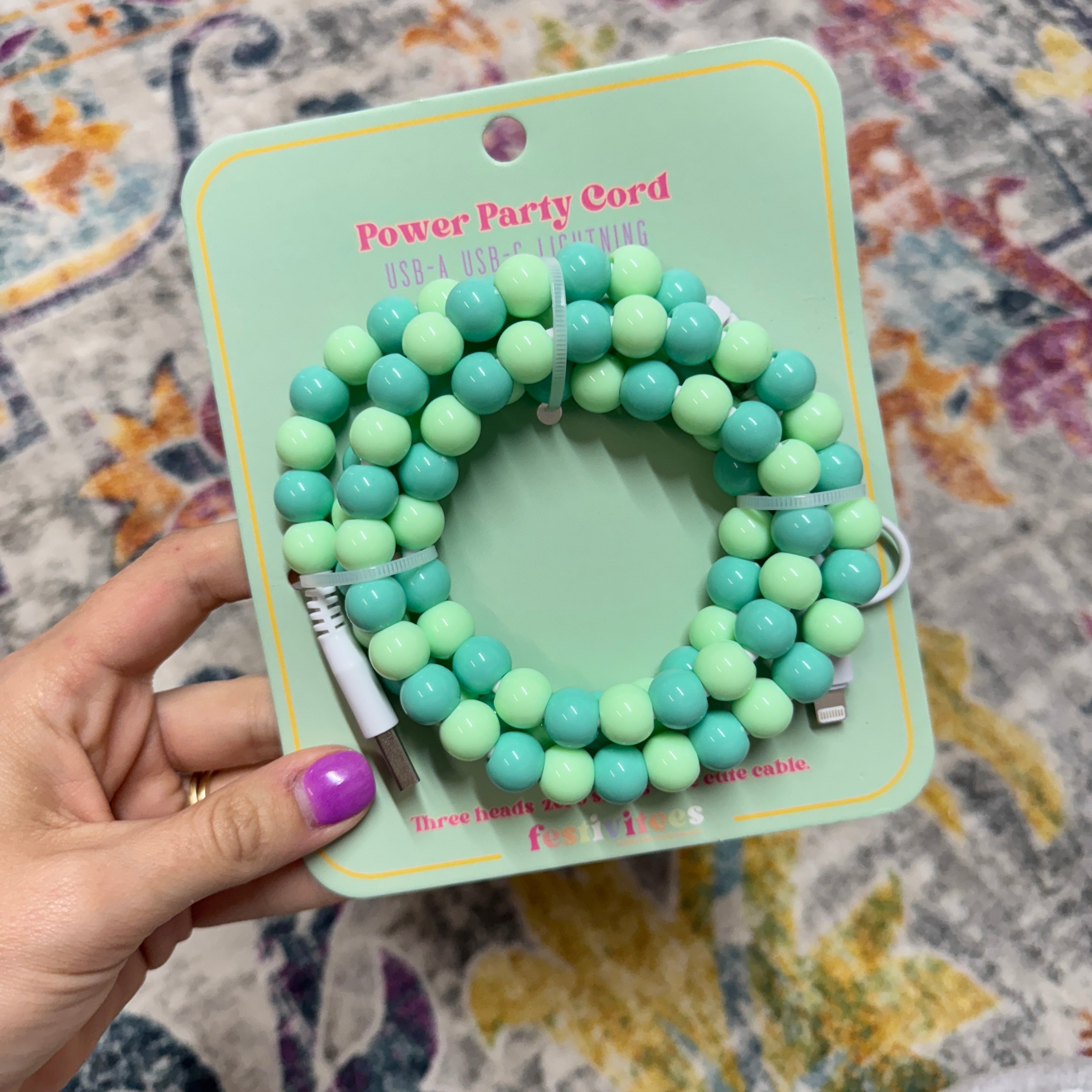 Beaded Phone Chargers USB/USB-C/Lightning