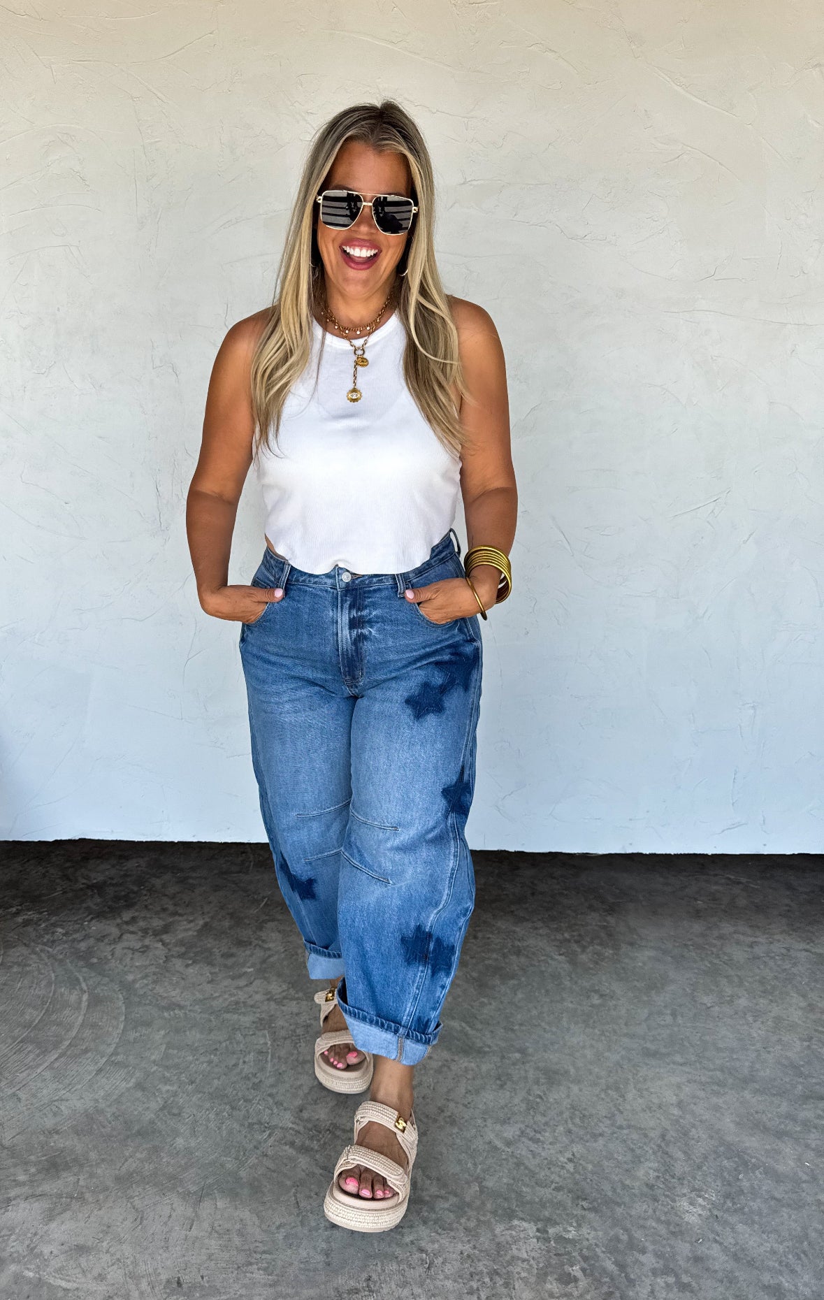 Born to Shine Barrel Jeans