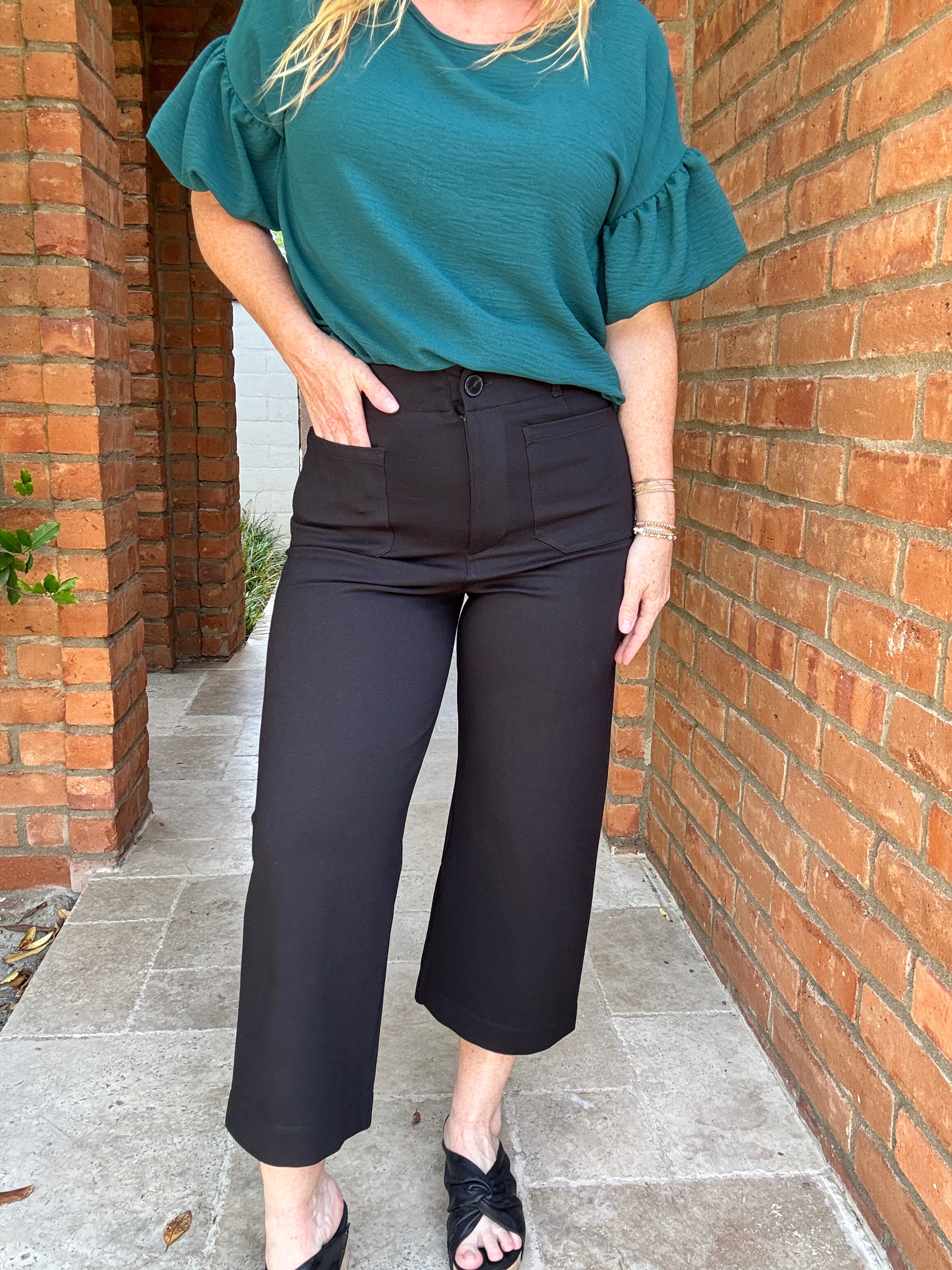 High waist Black Pant by White Birch