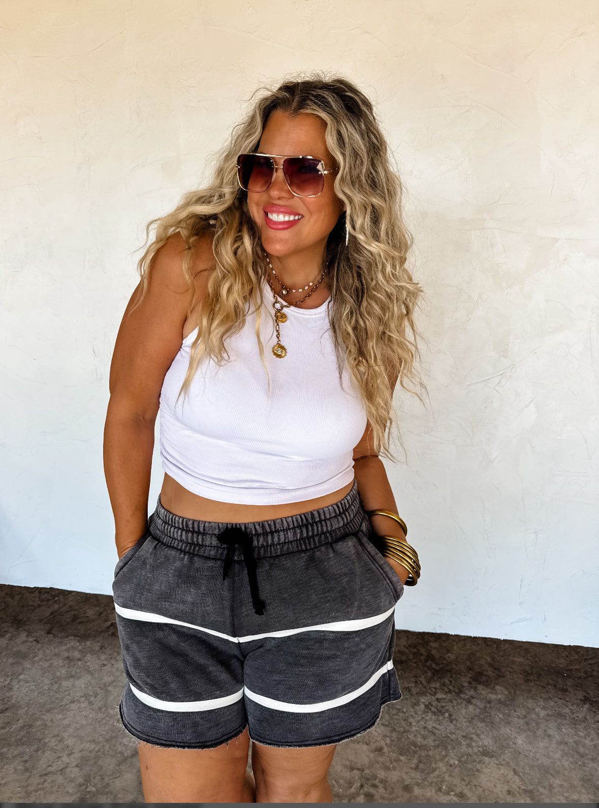 McKinley Stripe Lounge Short by Blakely