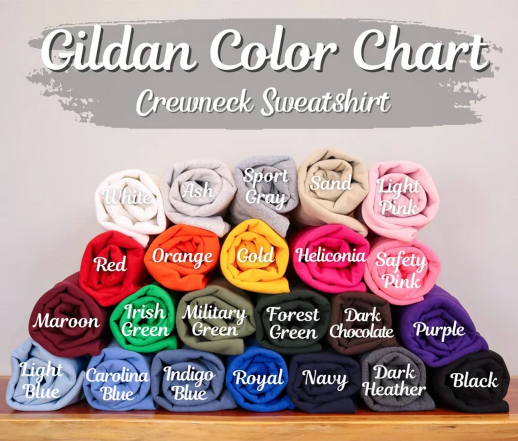 Custom Embroidery Applique with Underwritting Crewneckh