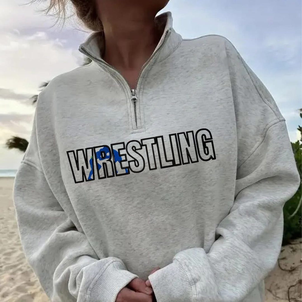 Embroidered Sports 1/2 Zip