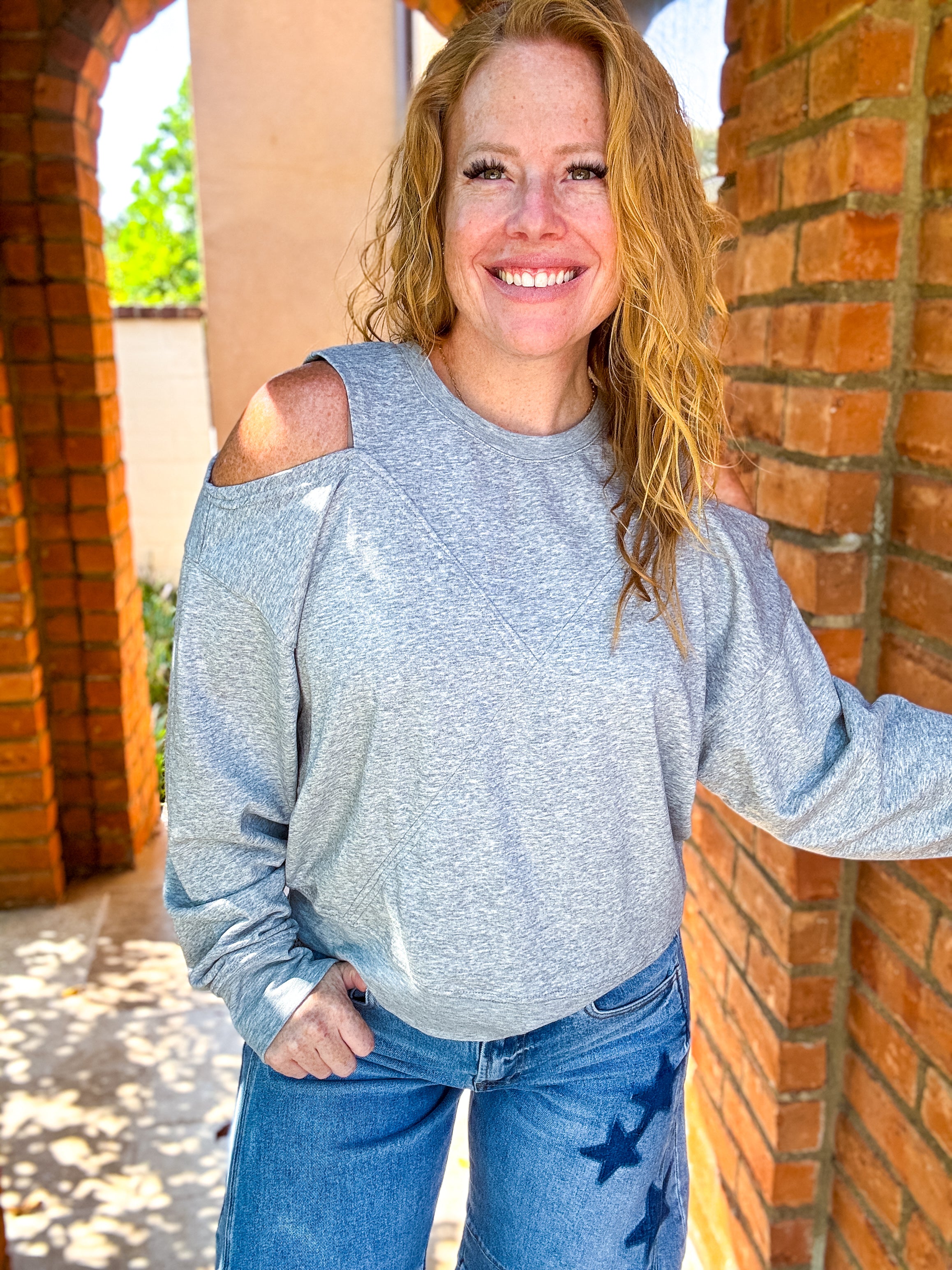 All I Want Cold Shoulder Top by White Birch
