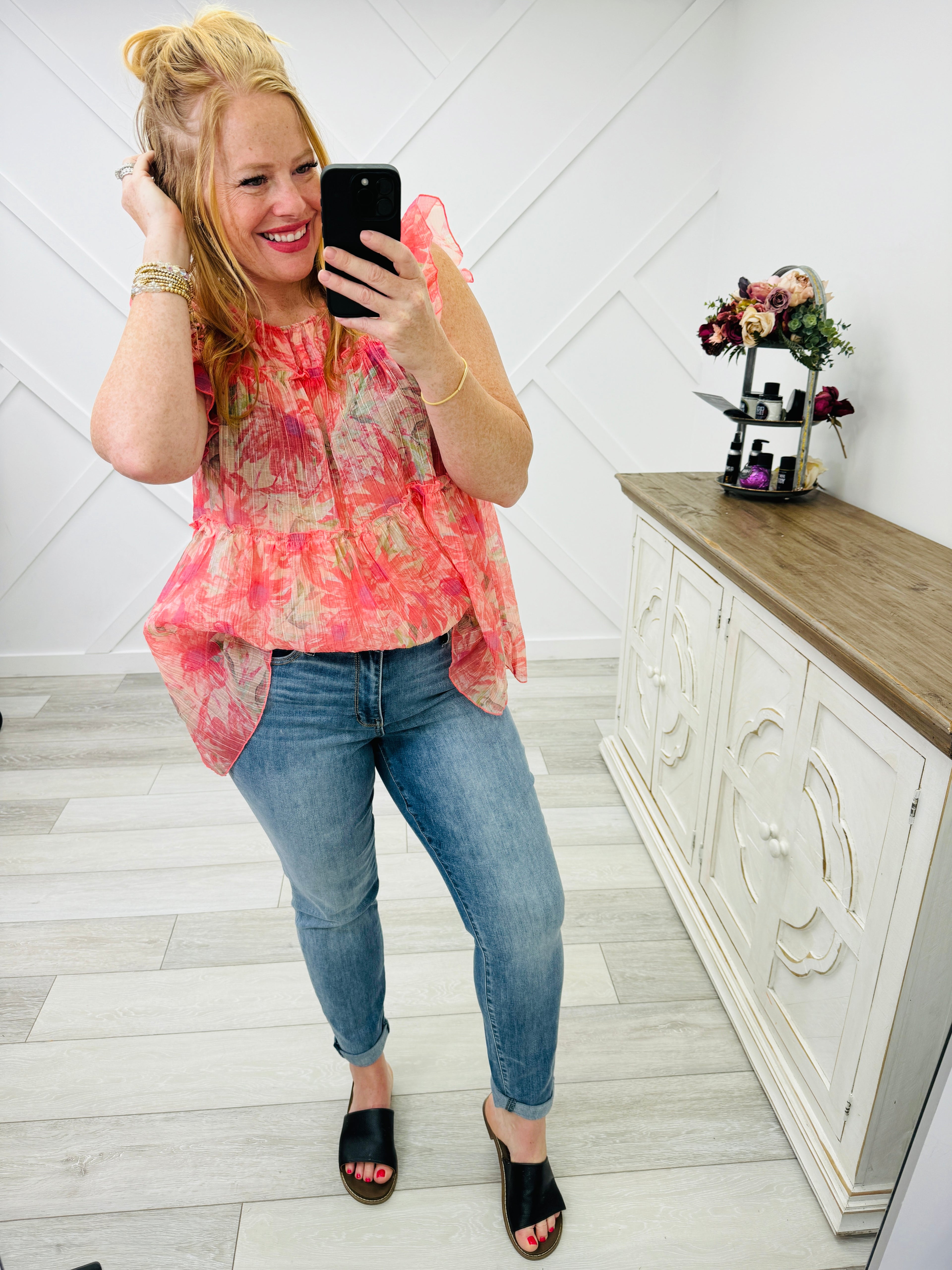 A Slice of Heaven Judy Blue Full Size Cuffed Hem Slim Jeans