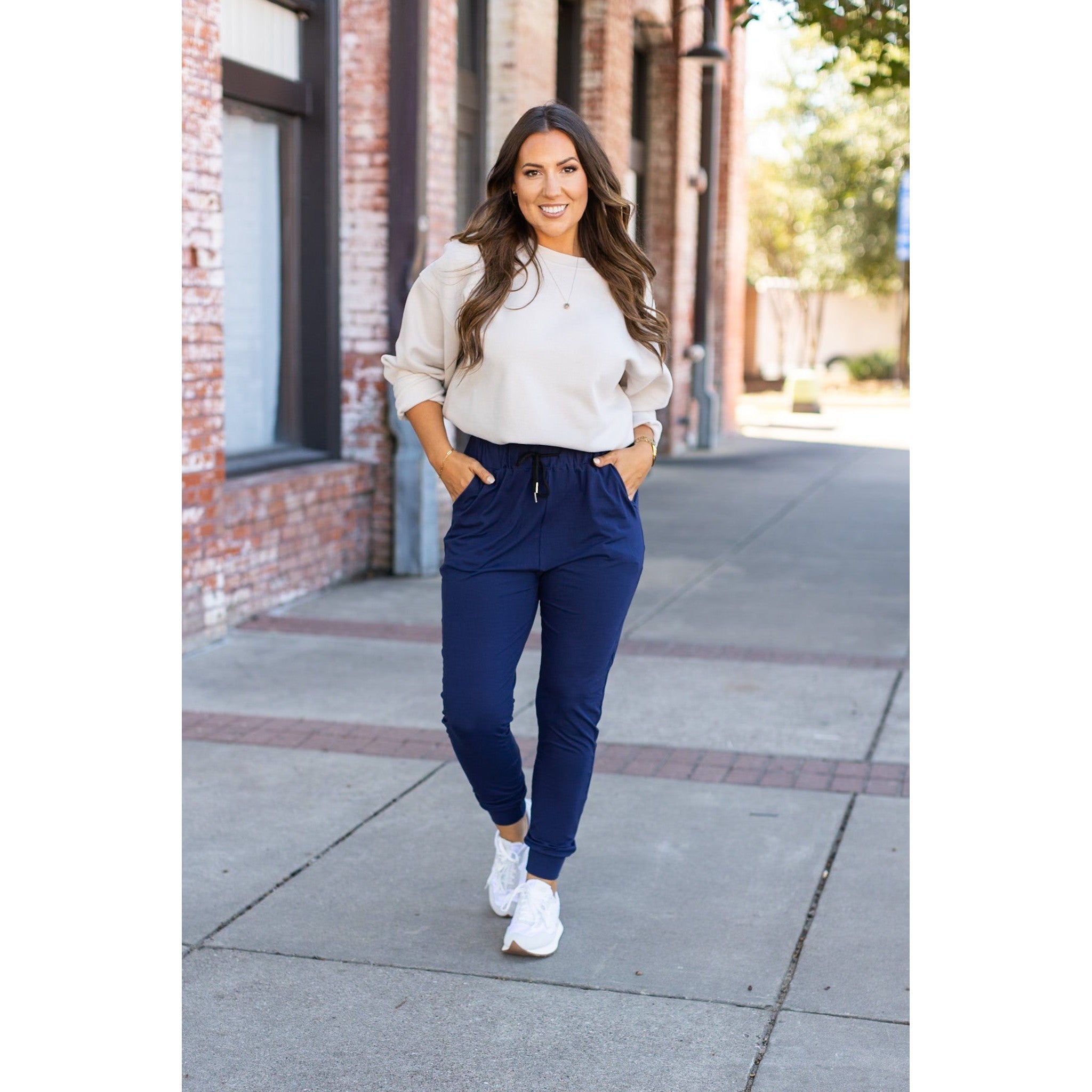 The Nora Navy Joggers  - Luxe Leggings by Julia Rose® Round 2