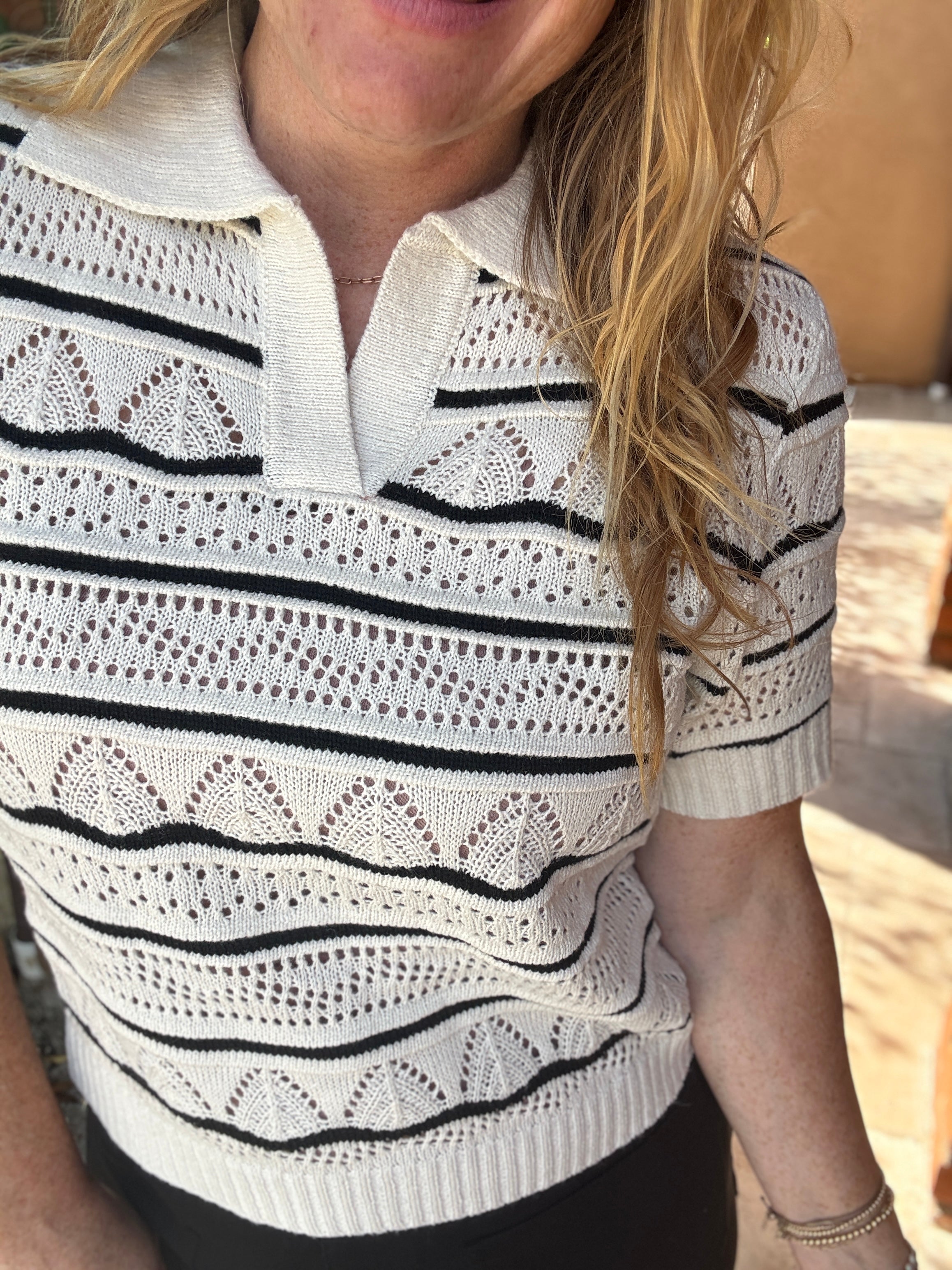 Collar Neck Knit Top by Sew In Love