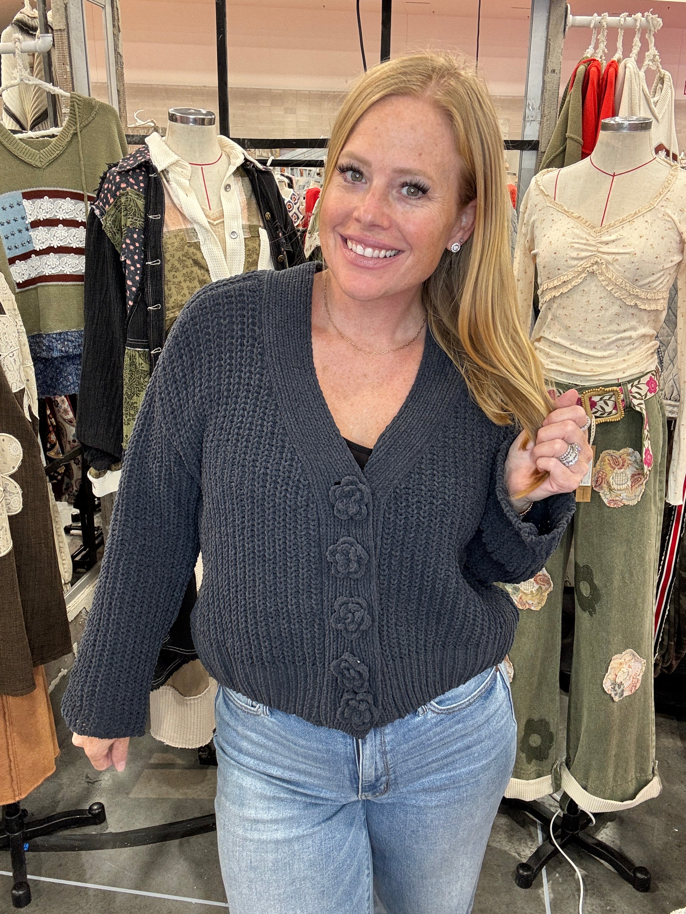 Roses Cardigan by POL in 3 Colors