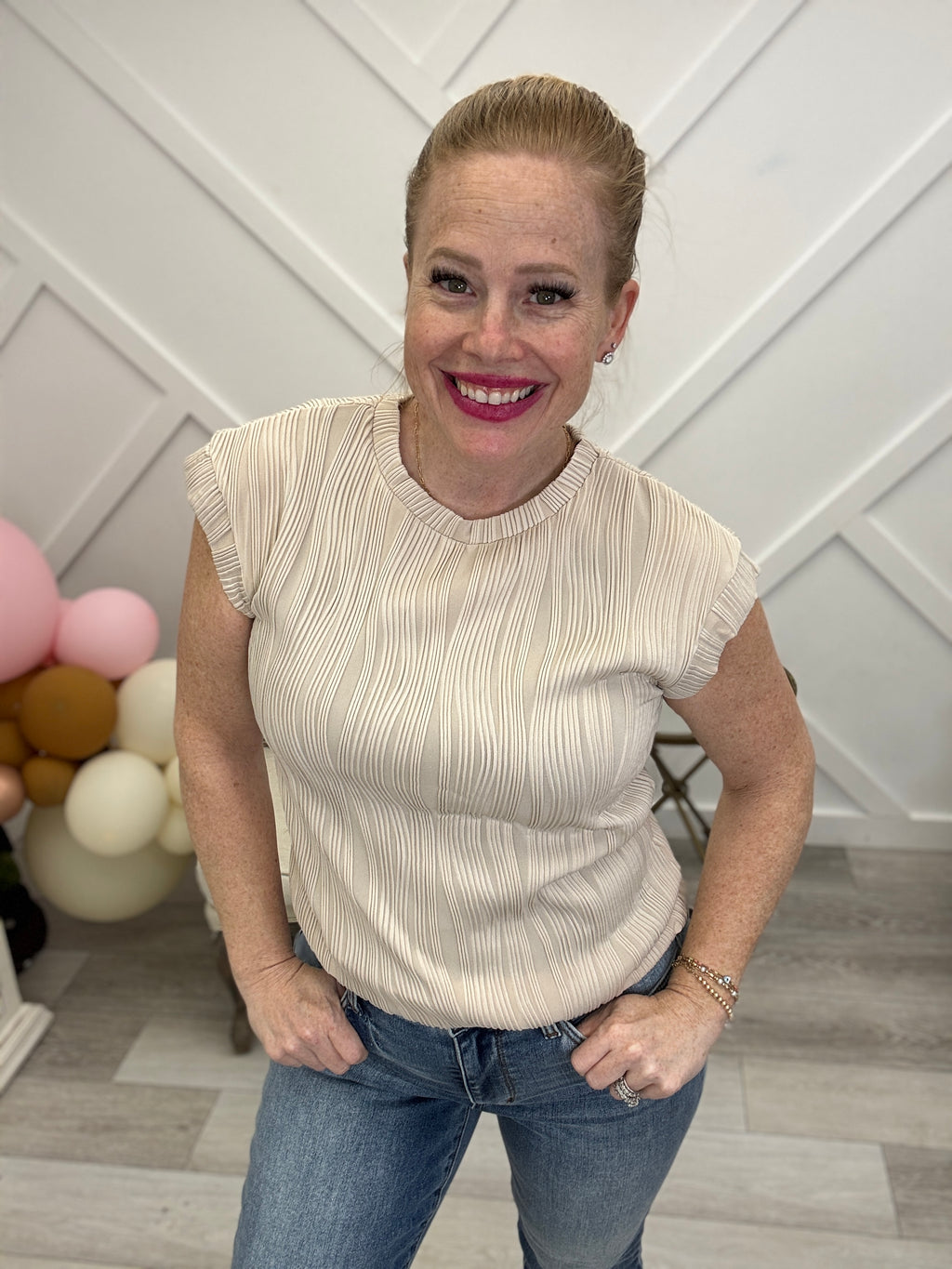 Flow With Me Embossed Top