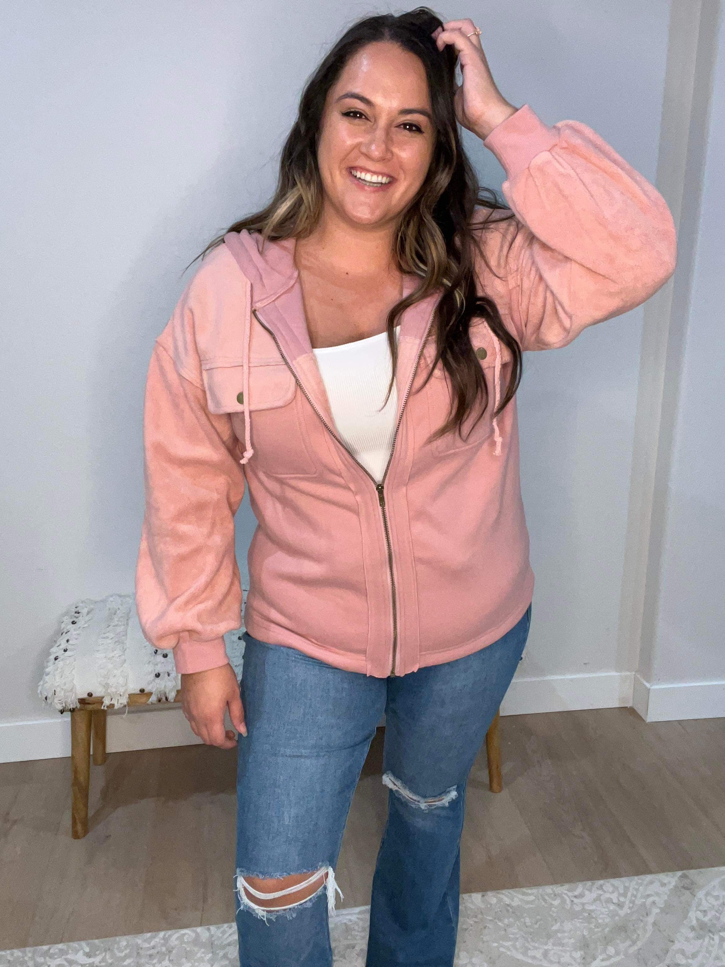 Hey Cowboy Zip-Up Hooded Jacket