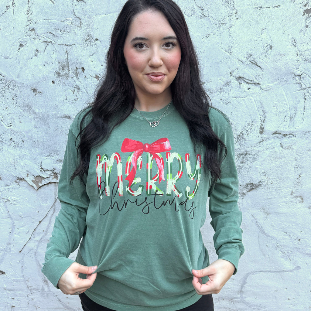 Paint Stroke Merry Christmas Graphic Tee