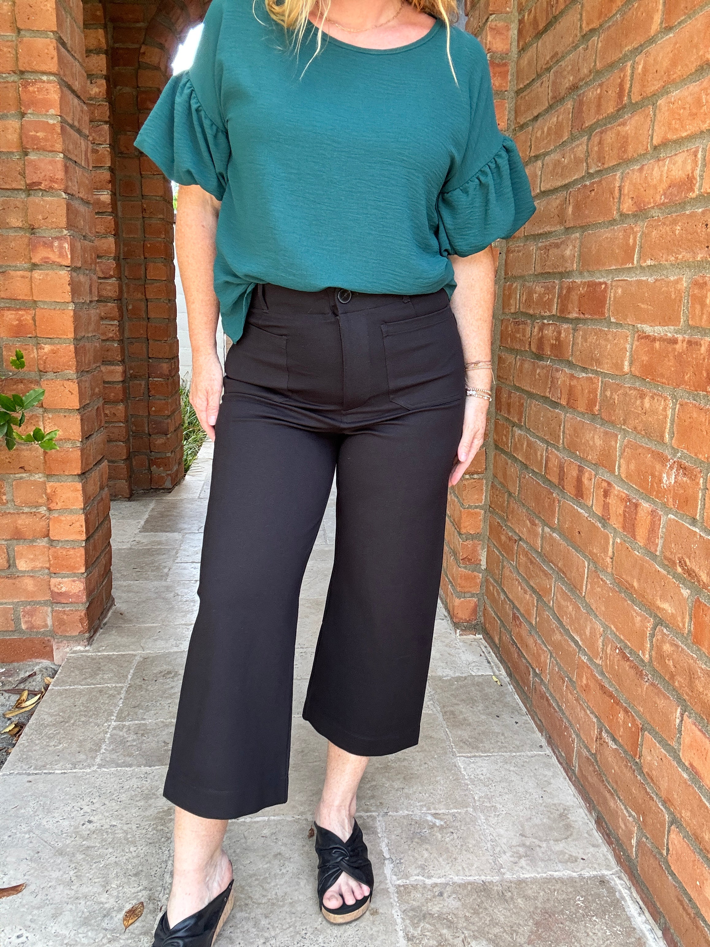 High waist Black Pant by White Birch