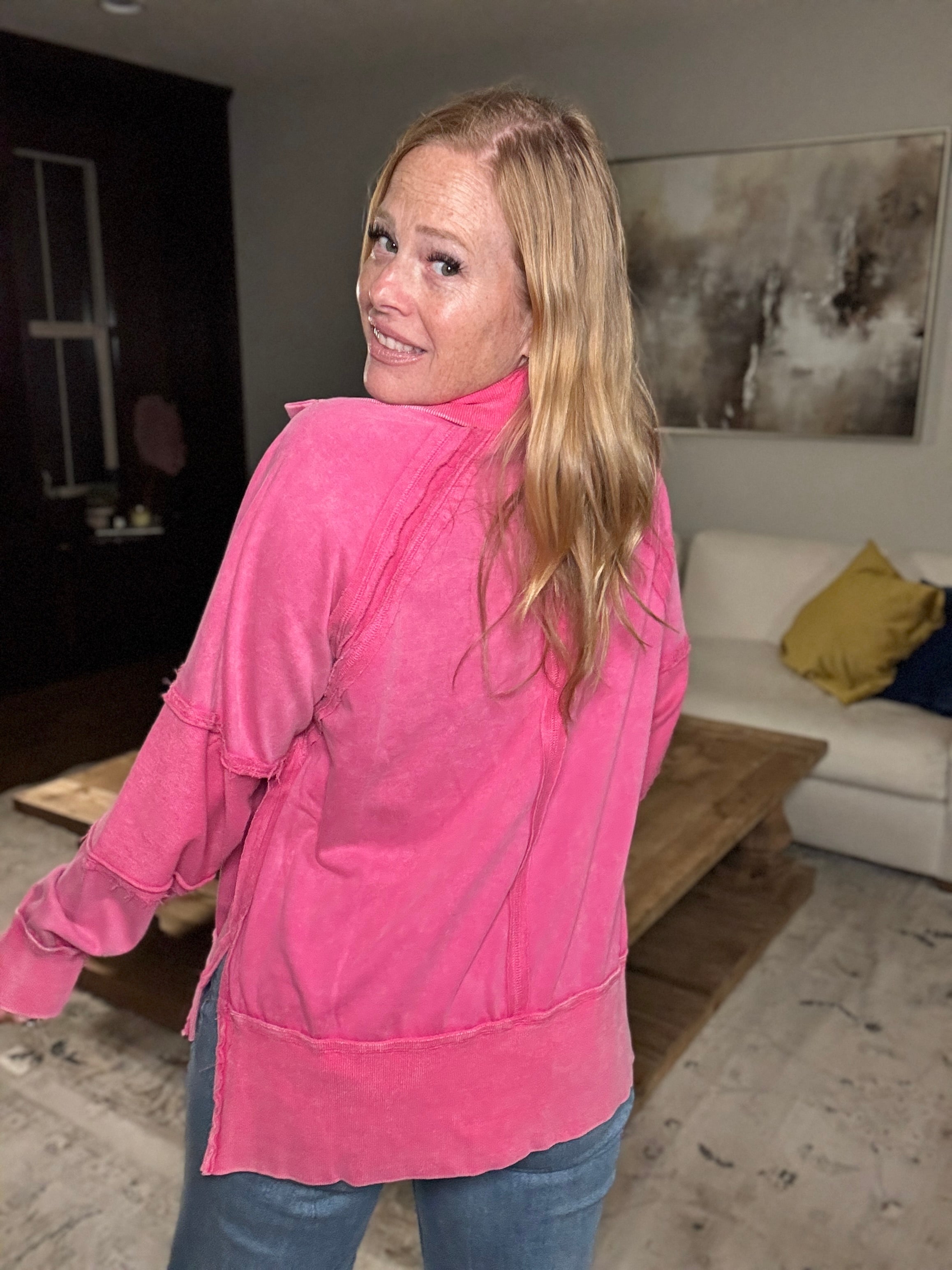 Glowing Snap Button Crewneck by White Birch