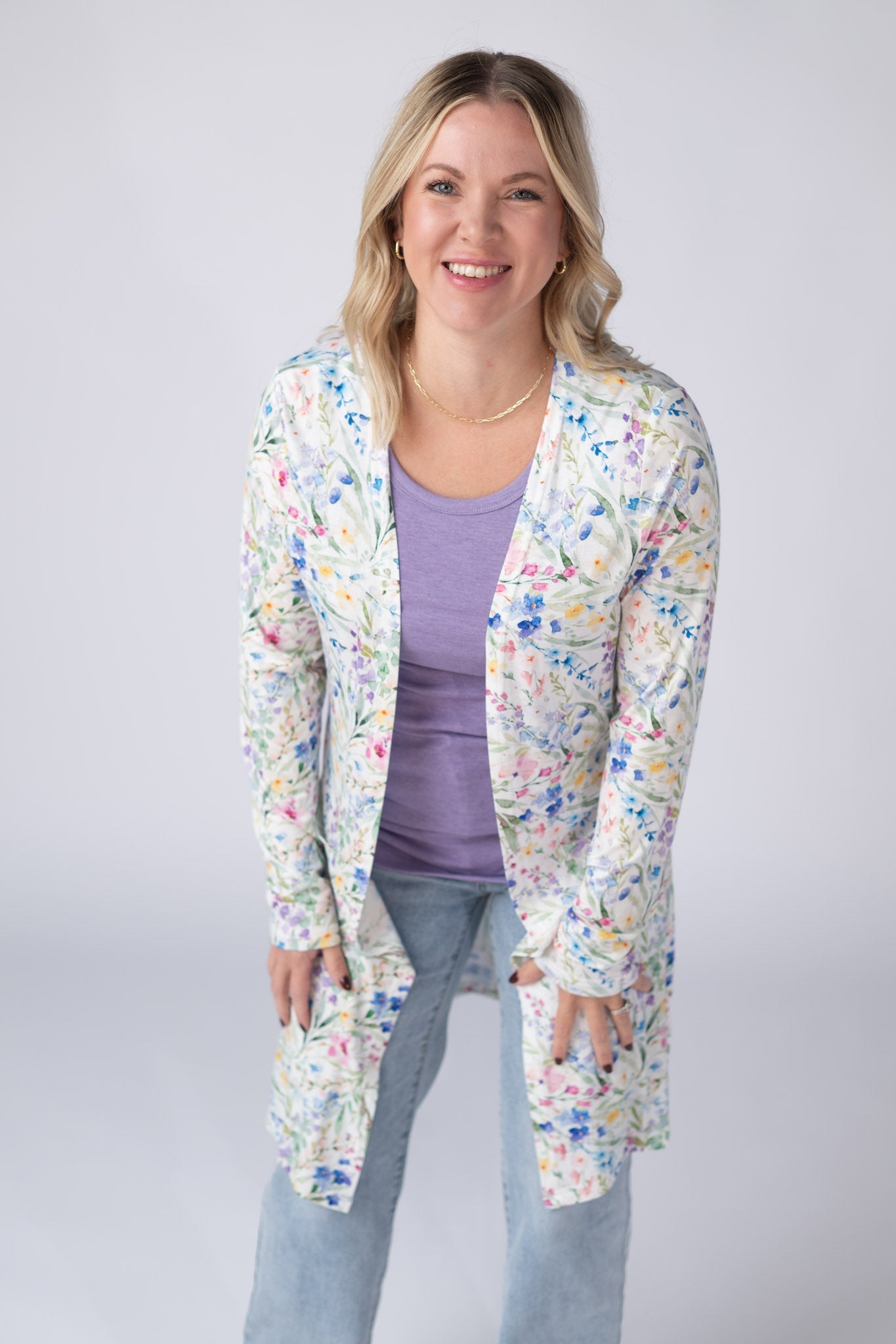 IN STOCK Classic Cardigan - Cottage Floral