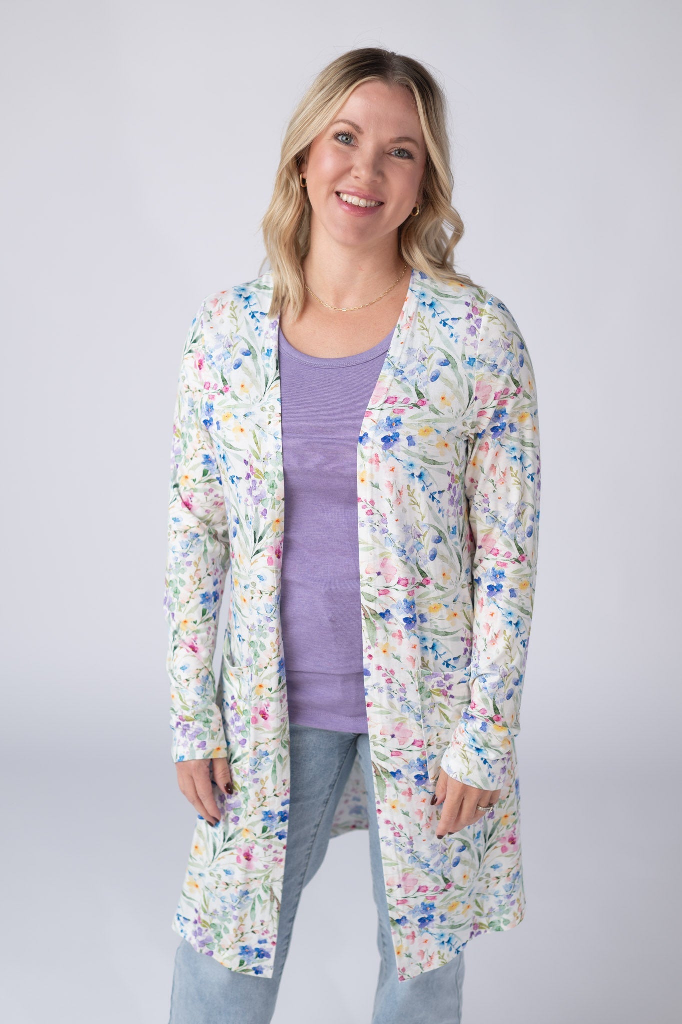 IN STOCK Classic Cardigan - Cottage Floral