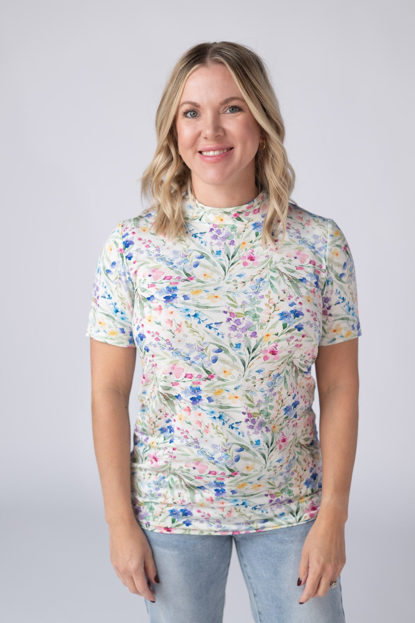 IN STOCK Blair Short Sleeve Top - Cottage Floral