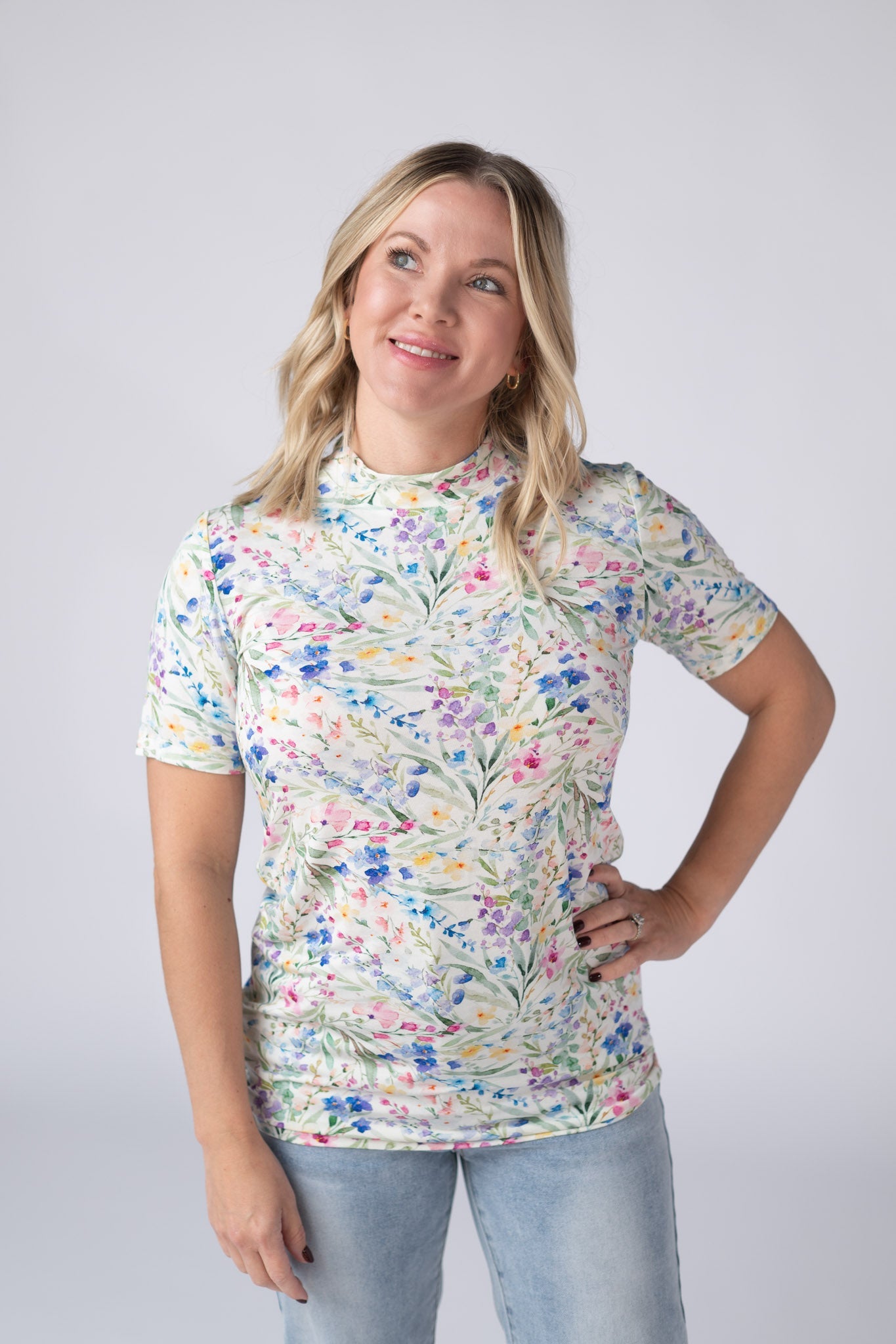 IN STOCK Blair Short Sleeve Top - Cottage Floral