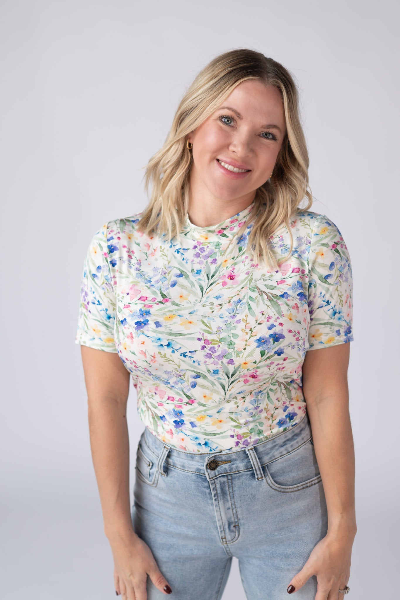 IN STOCK Blair Short Sleeve Top - Cottage Floral