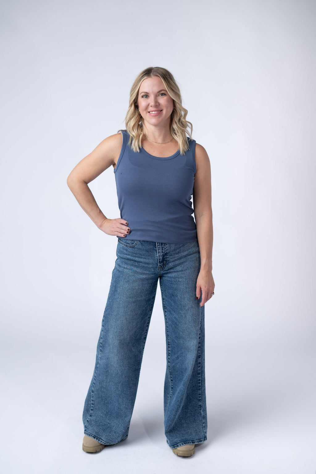 IN STOCK Ava Tank - Blue