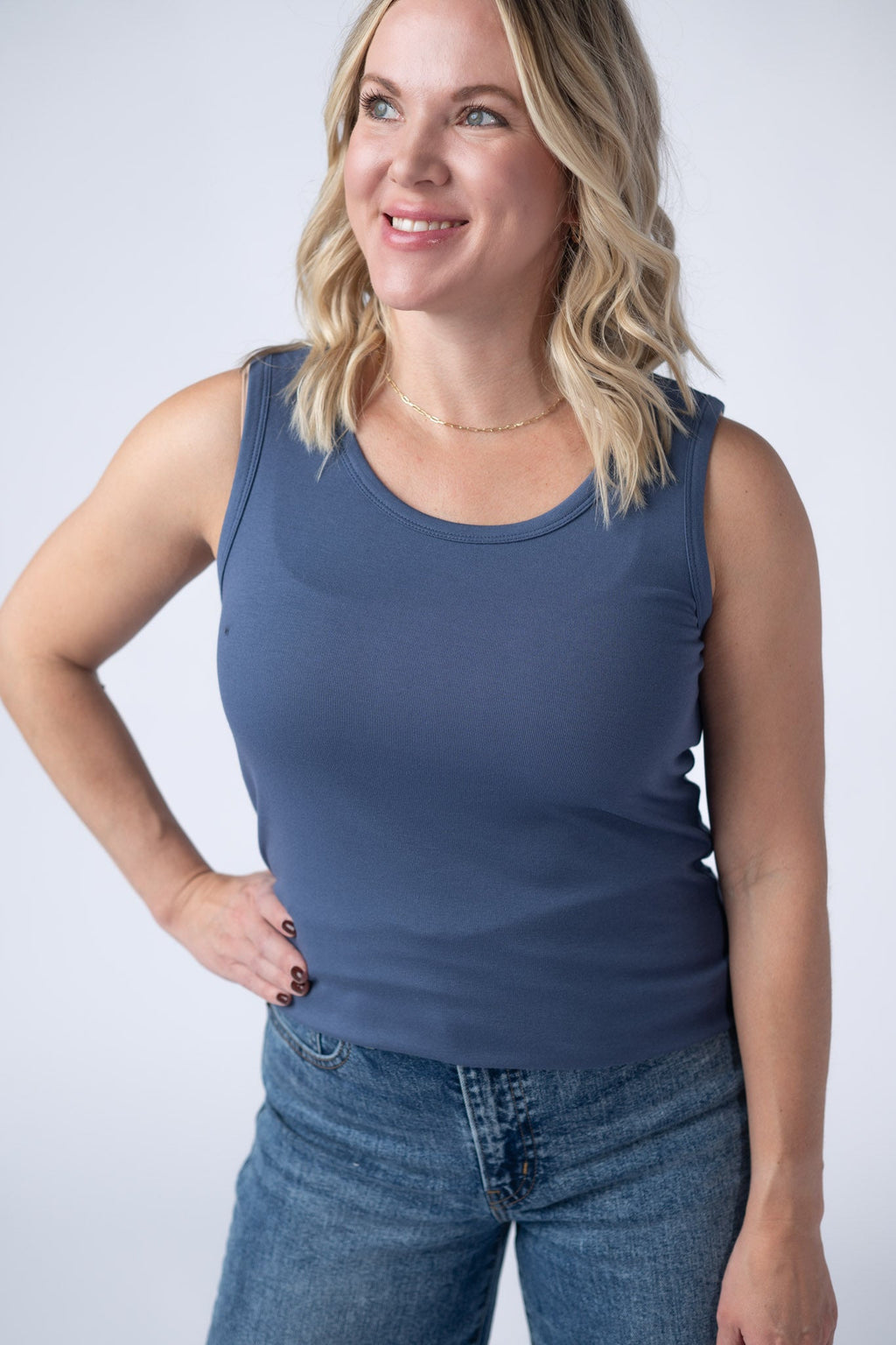 IN STOCK Ava Tank - Blue