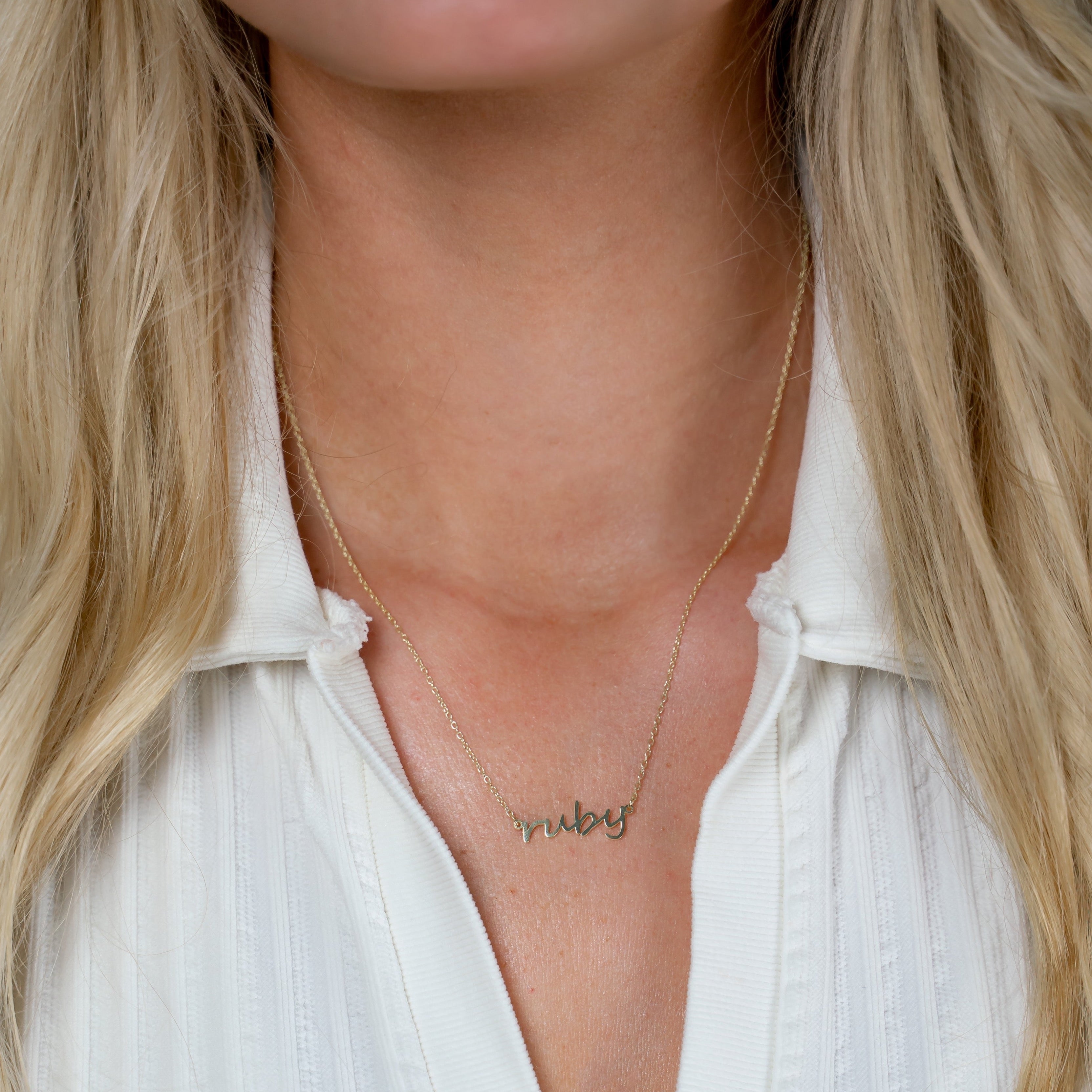 Water Resistant Custom Dainty Name Necklace