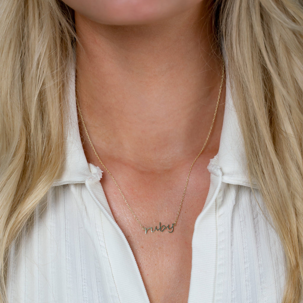 Water Resistant Custom Dainty Name Necklace