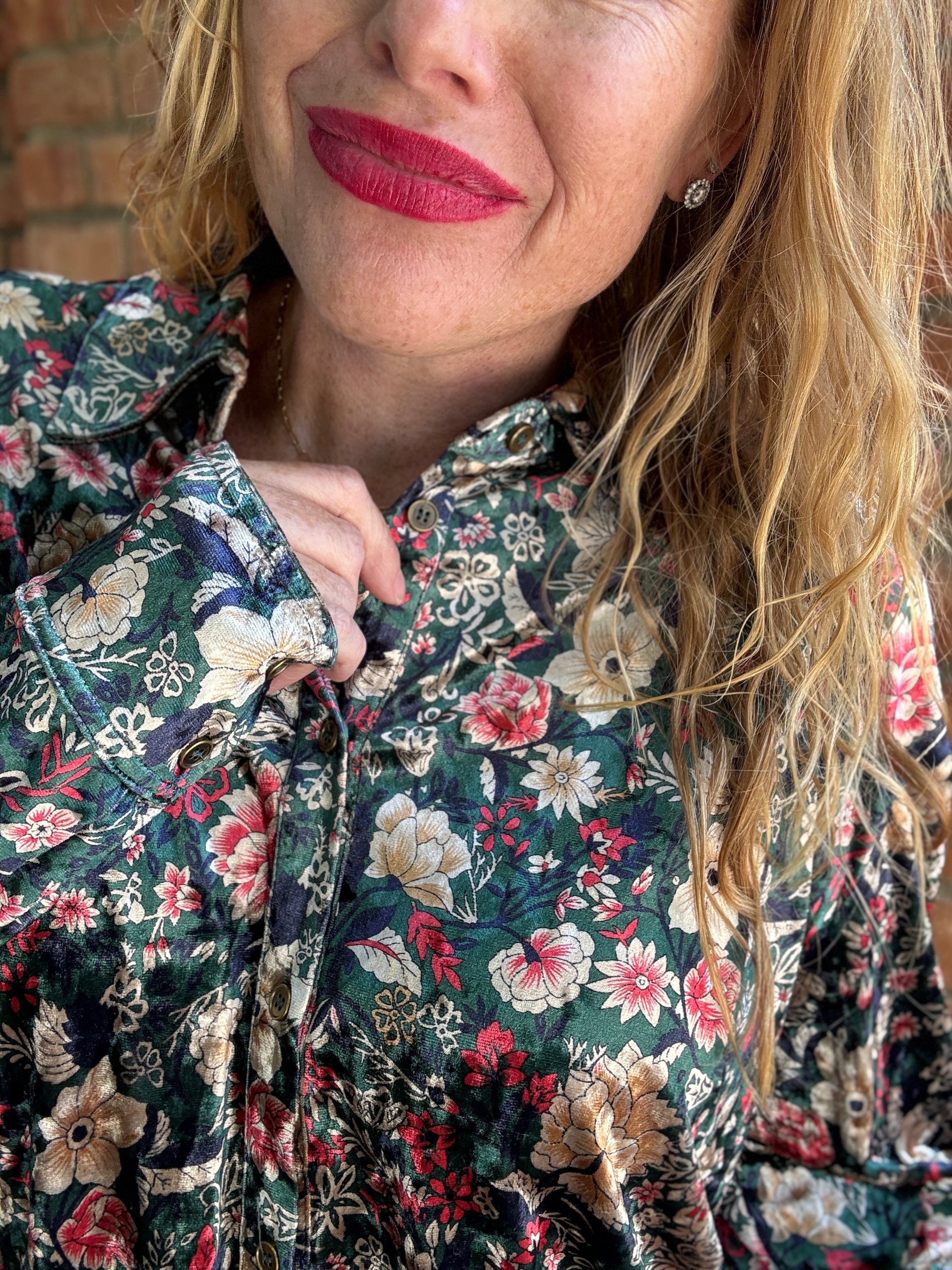 Button-Down Floral Top by Sew In Love