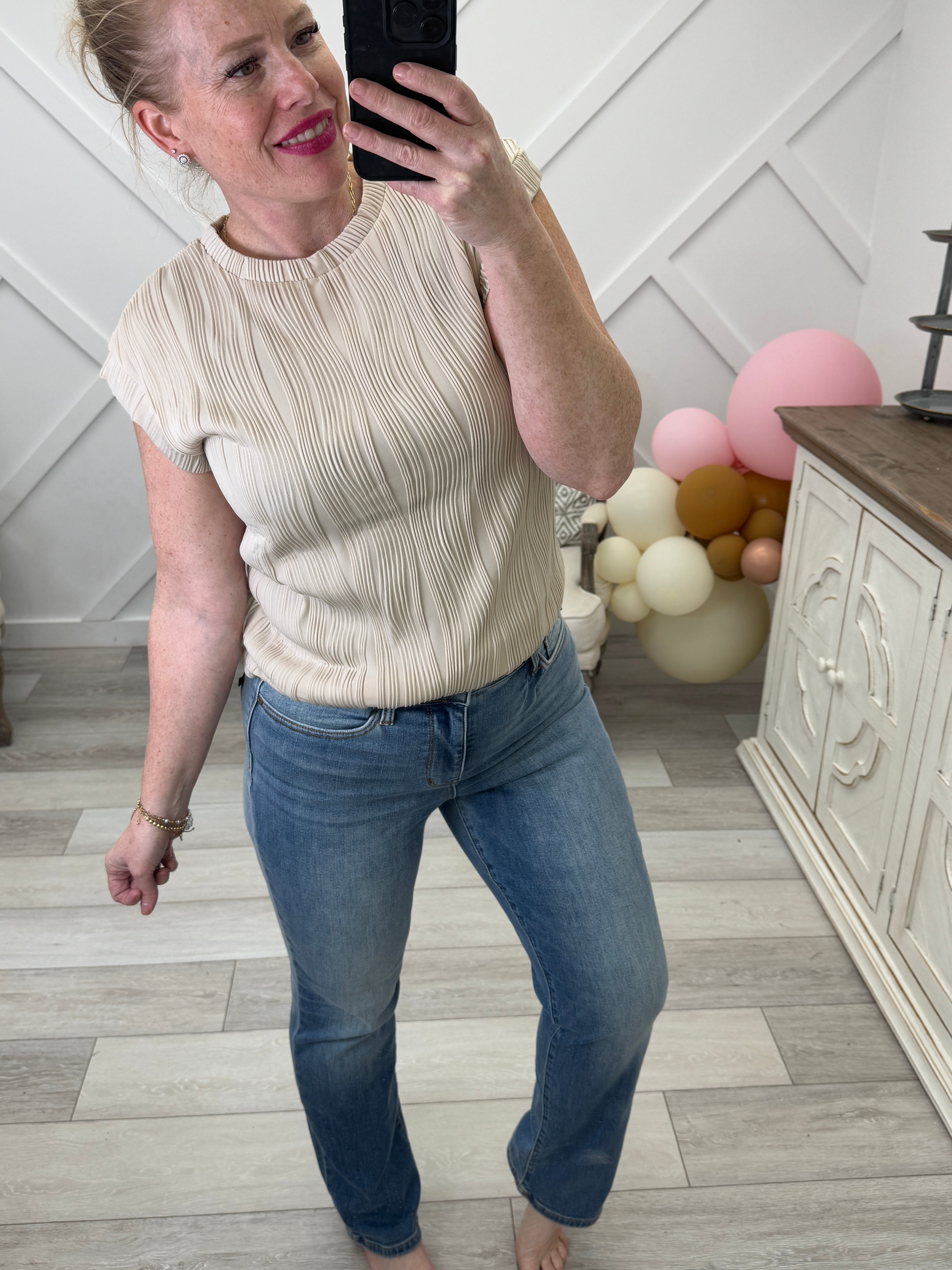 Flow With Me Embossed Top