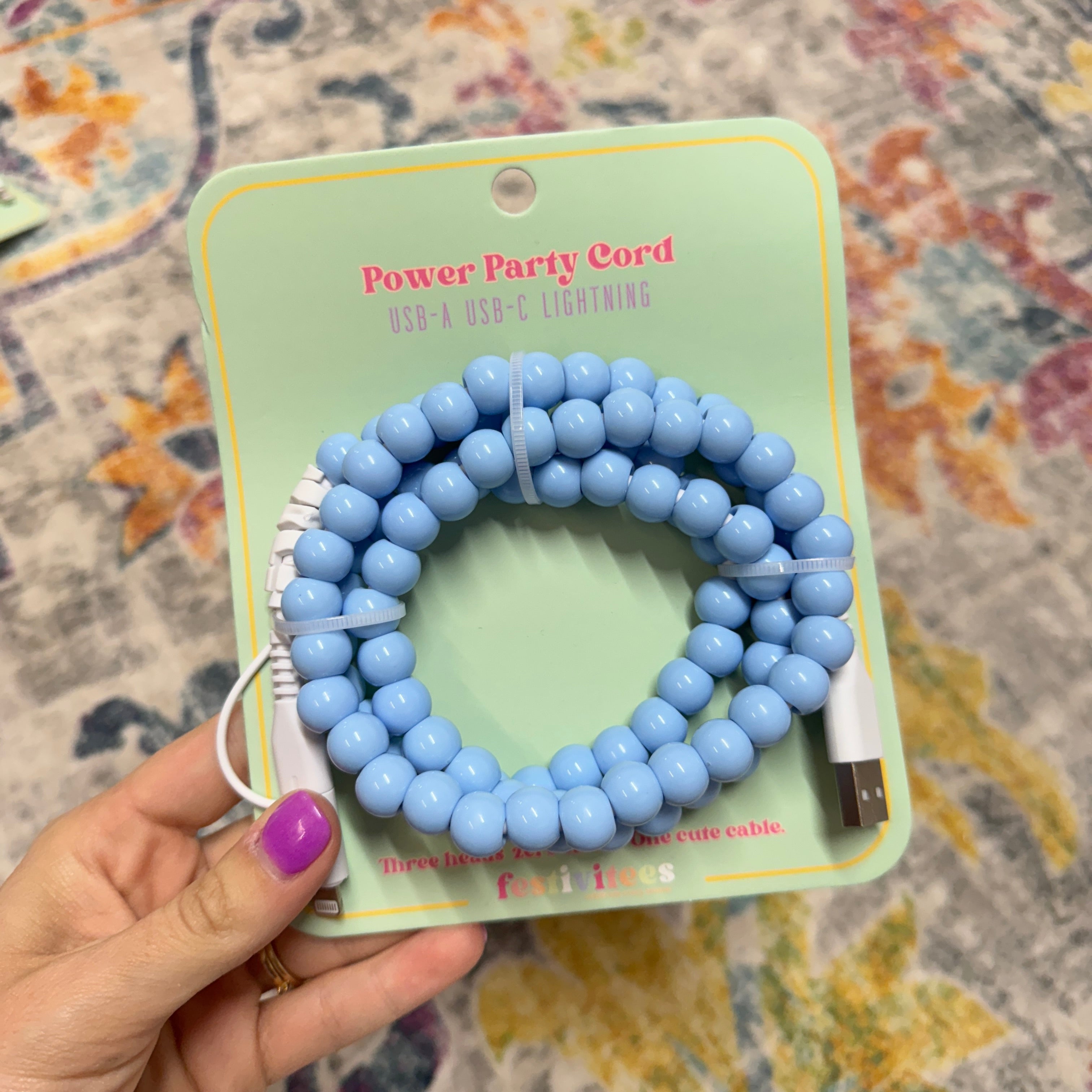 Beaded Phone Chargers USB/USB-C/Lightning