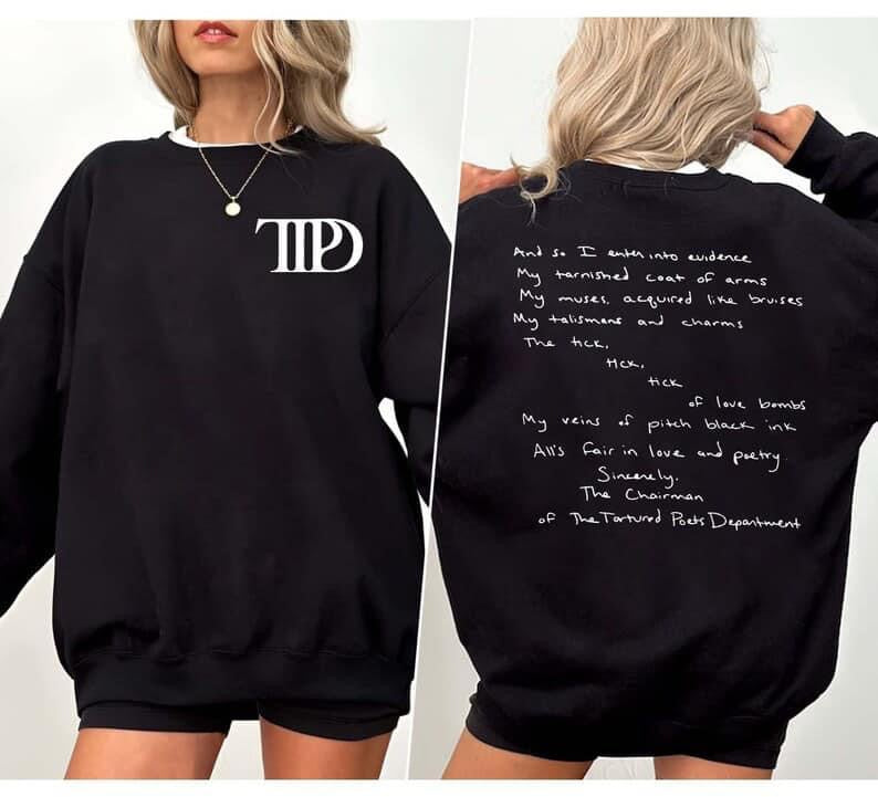 TTPD Handwritten Lyrics Crewneck