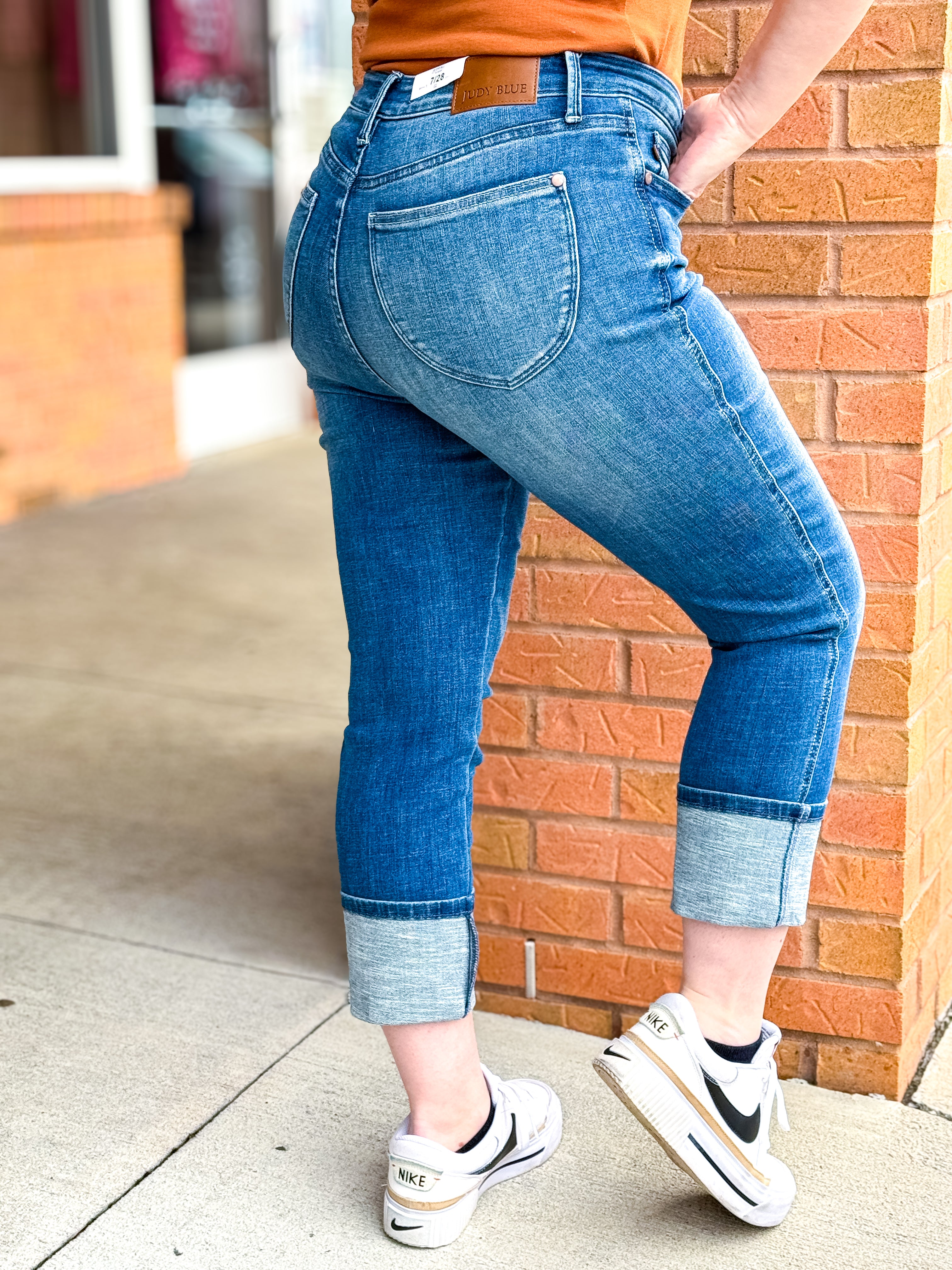 Sunbeam Judy Blue Full Size Skinny Cuff Capris Jeans