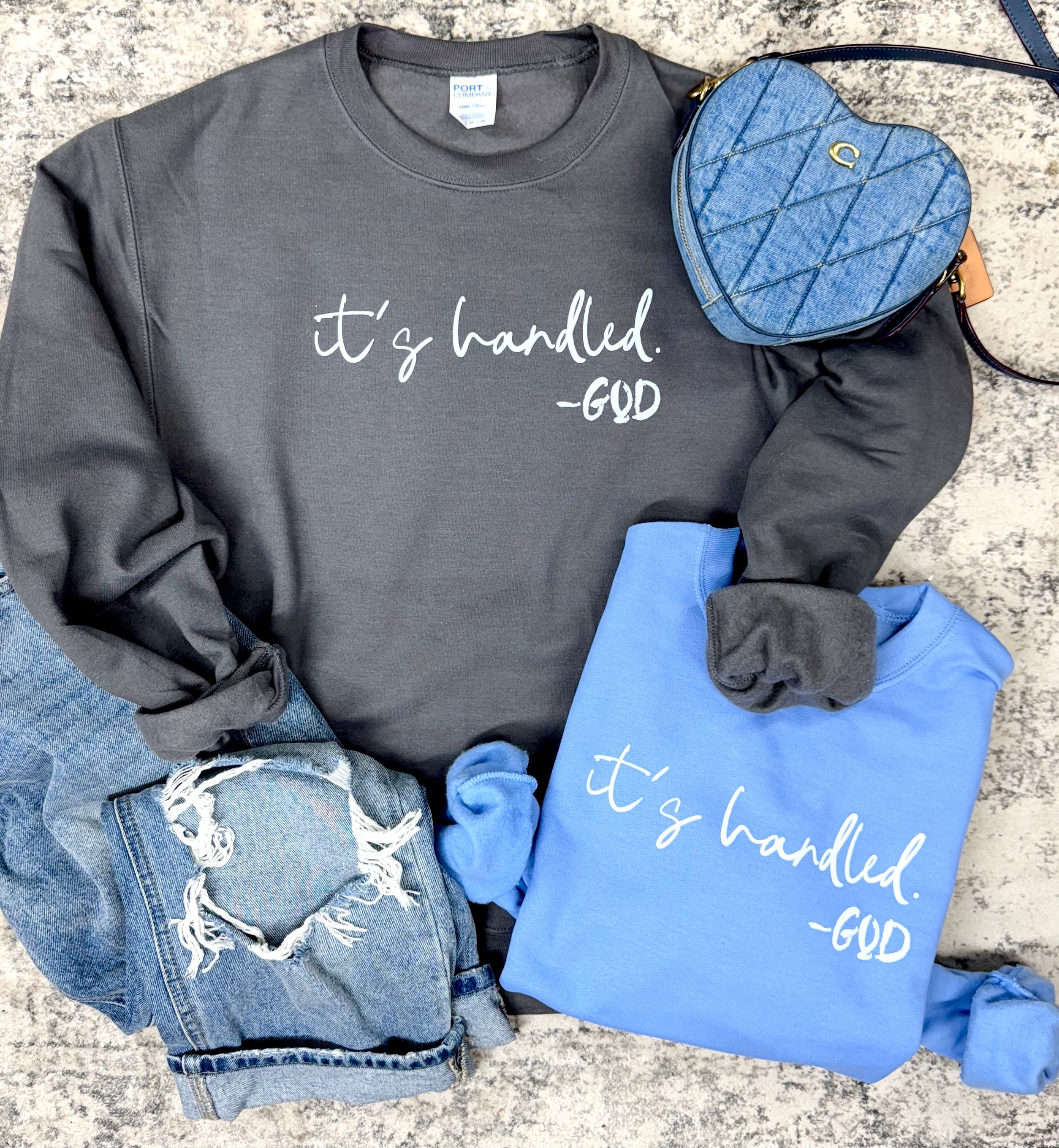 It’s Handled Graphic Tee and Sweatshirt