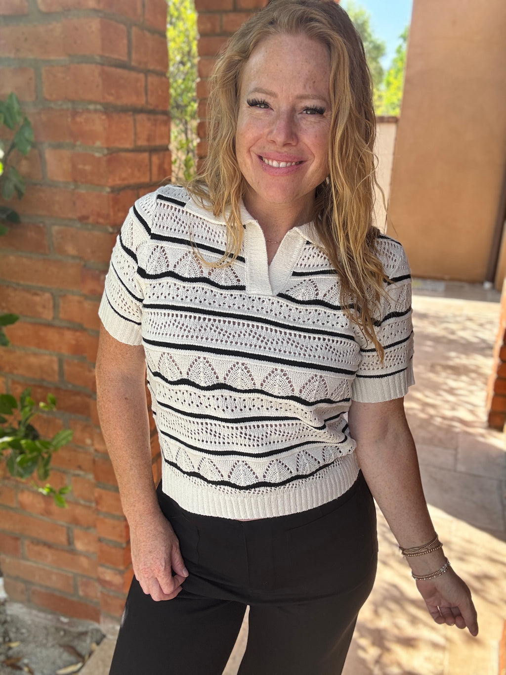 Collar Neck Knit Top by Sew In Love