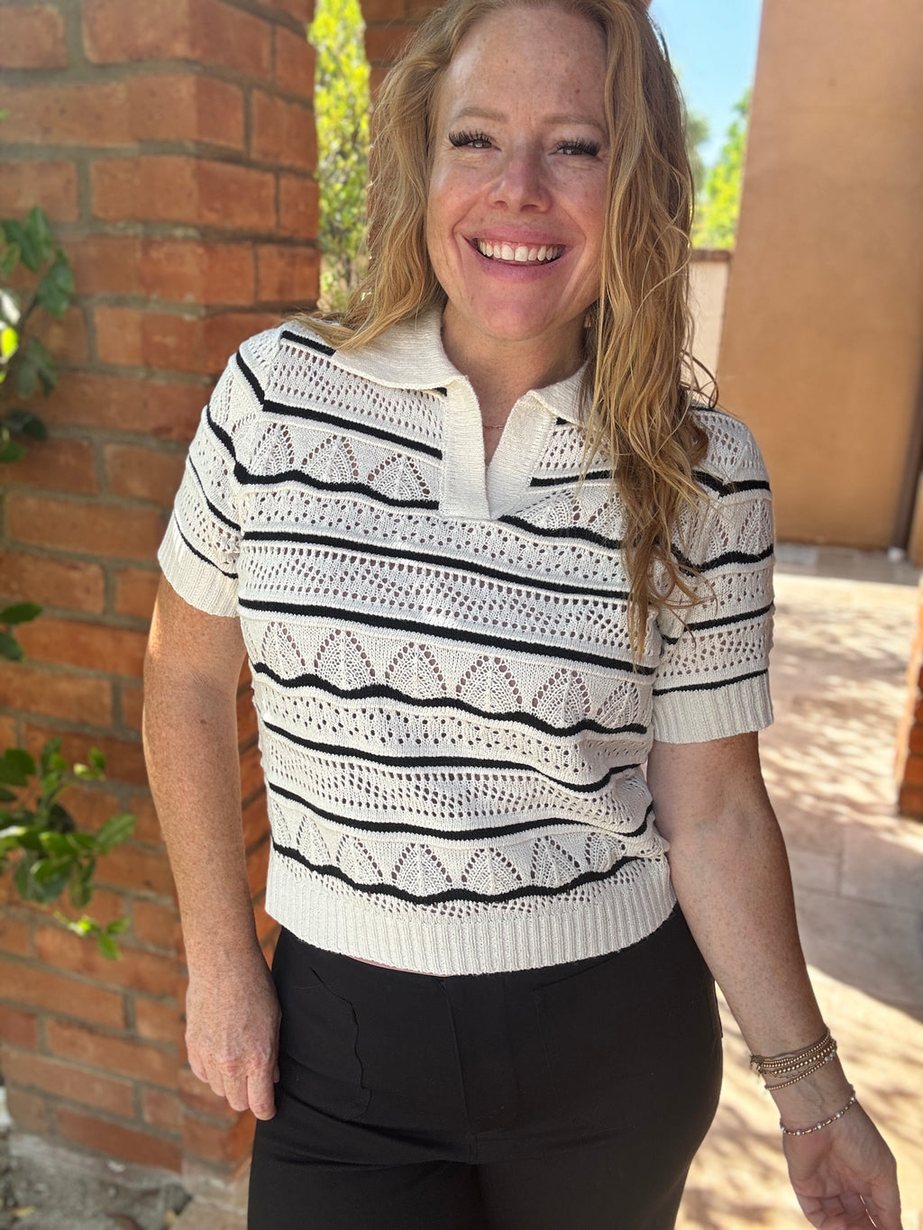 Collar Neck Knit Top by Sew In Love