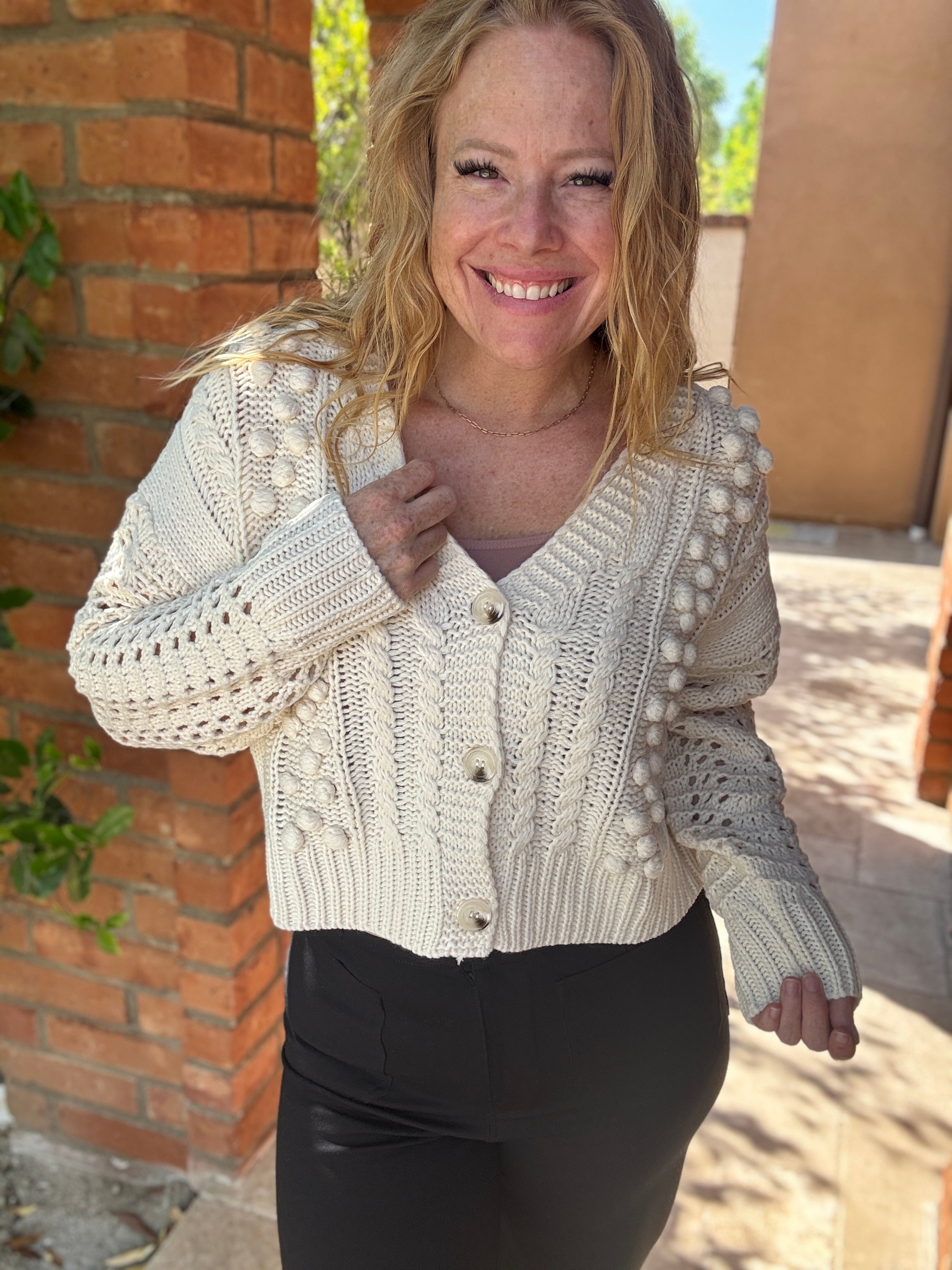 Button Down knit top by White Birch