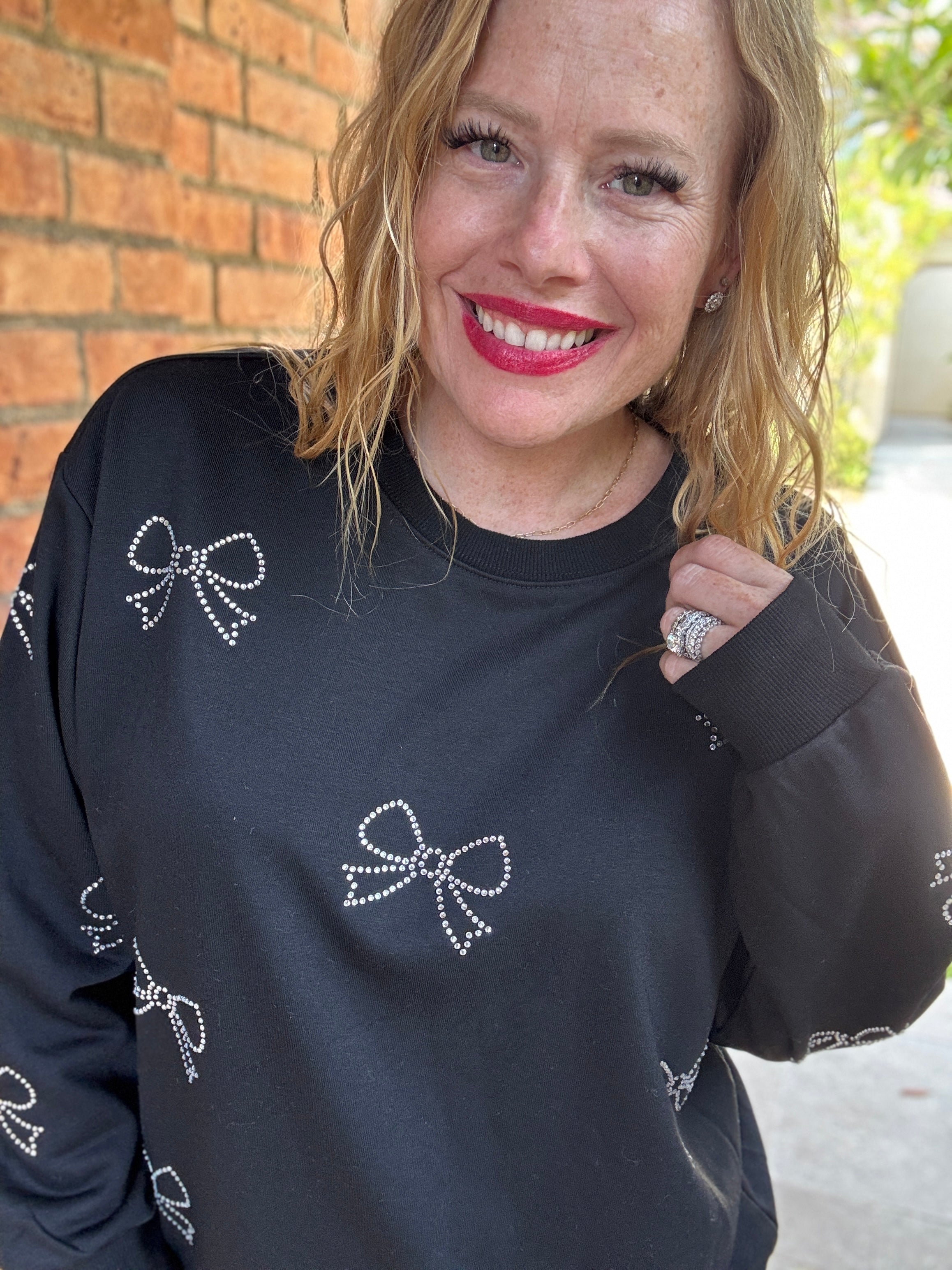 Bows Crewneck Sweater by Sew In Love