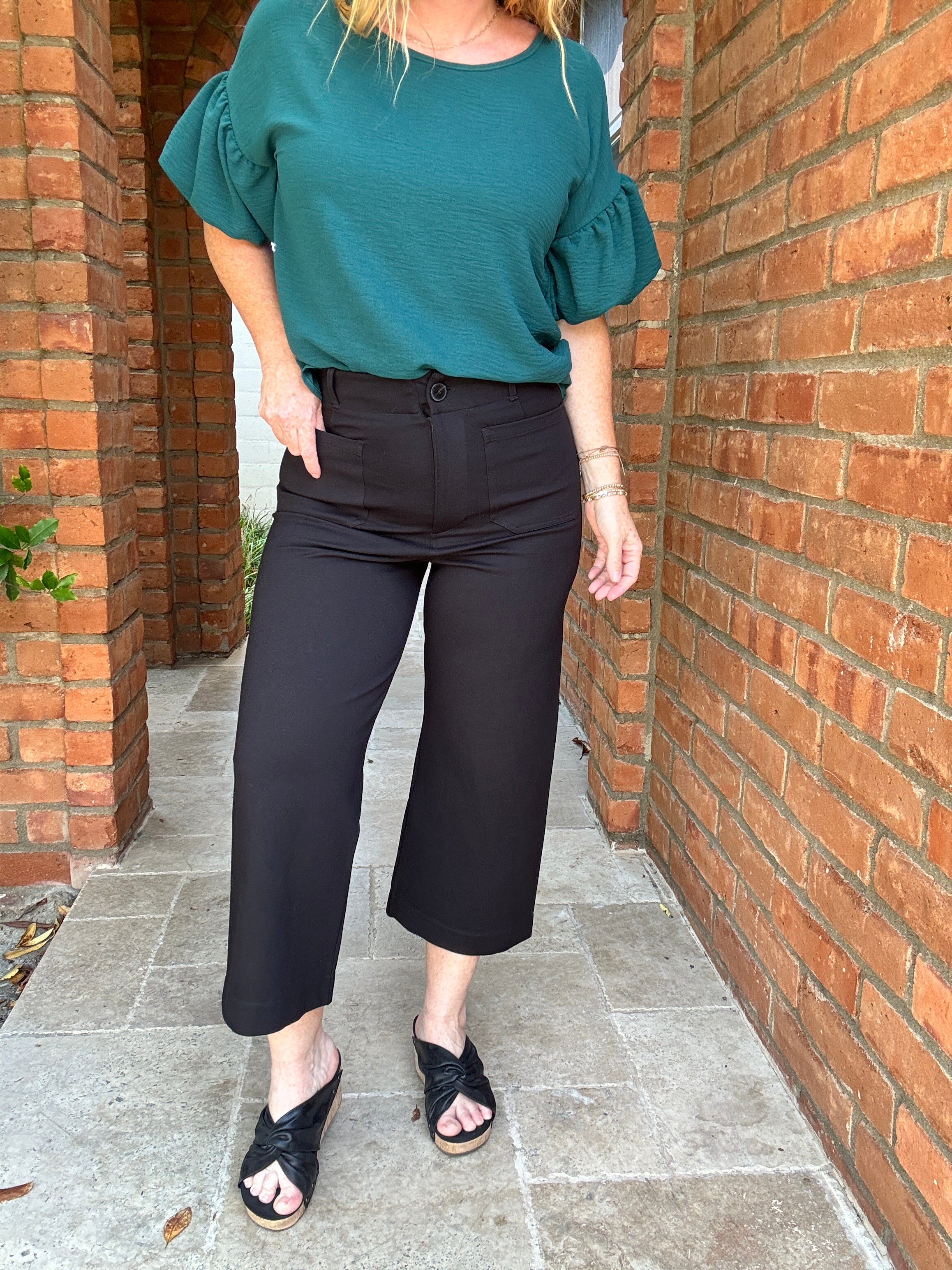 High waist Black Pant by White Birch