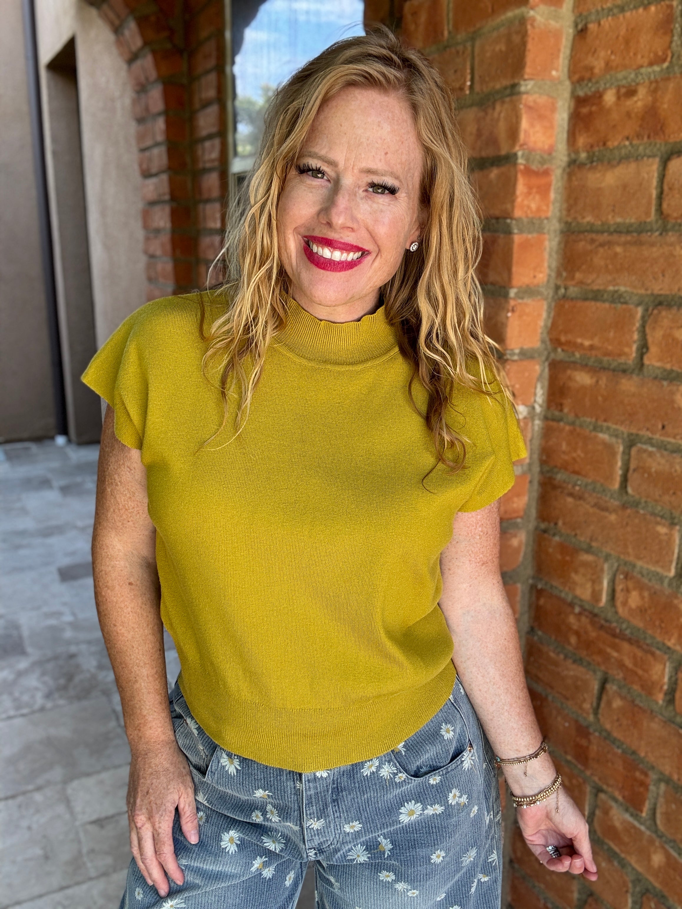 Cap Sleeve High Neck Top by Sew In Love