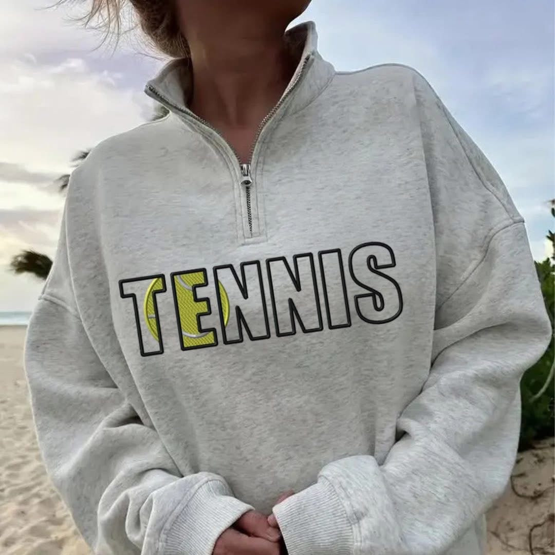 Embroidered Sports 1/2 Zip