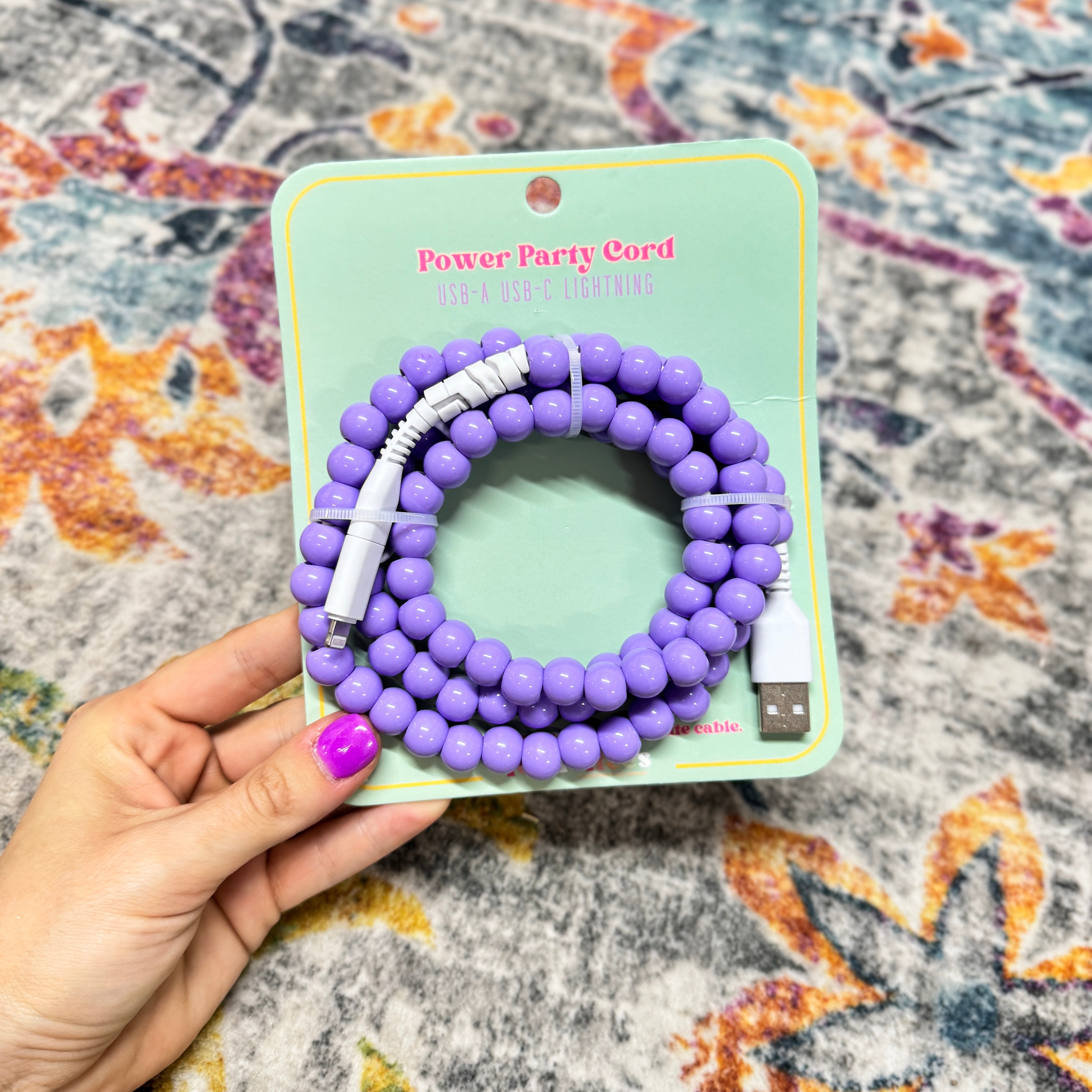 Beaded Phone Chargers USB/USB-C/Lightning