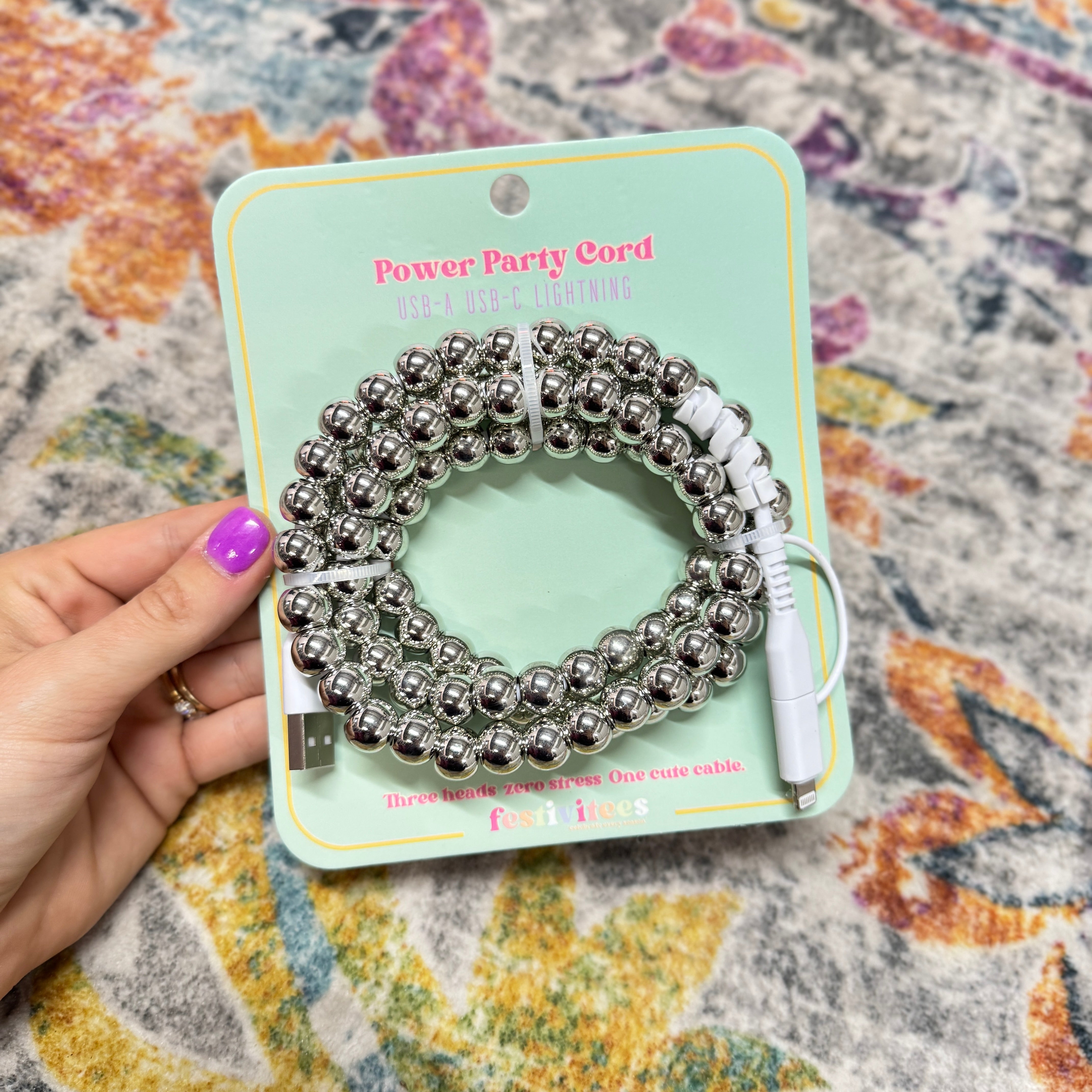Beaded Phone Chargers USB/USB-C/Lightning