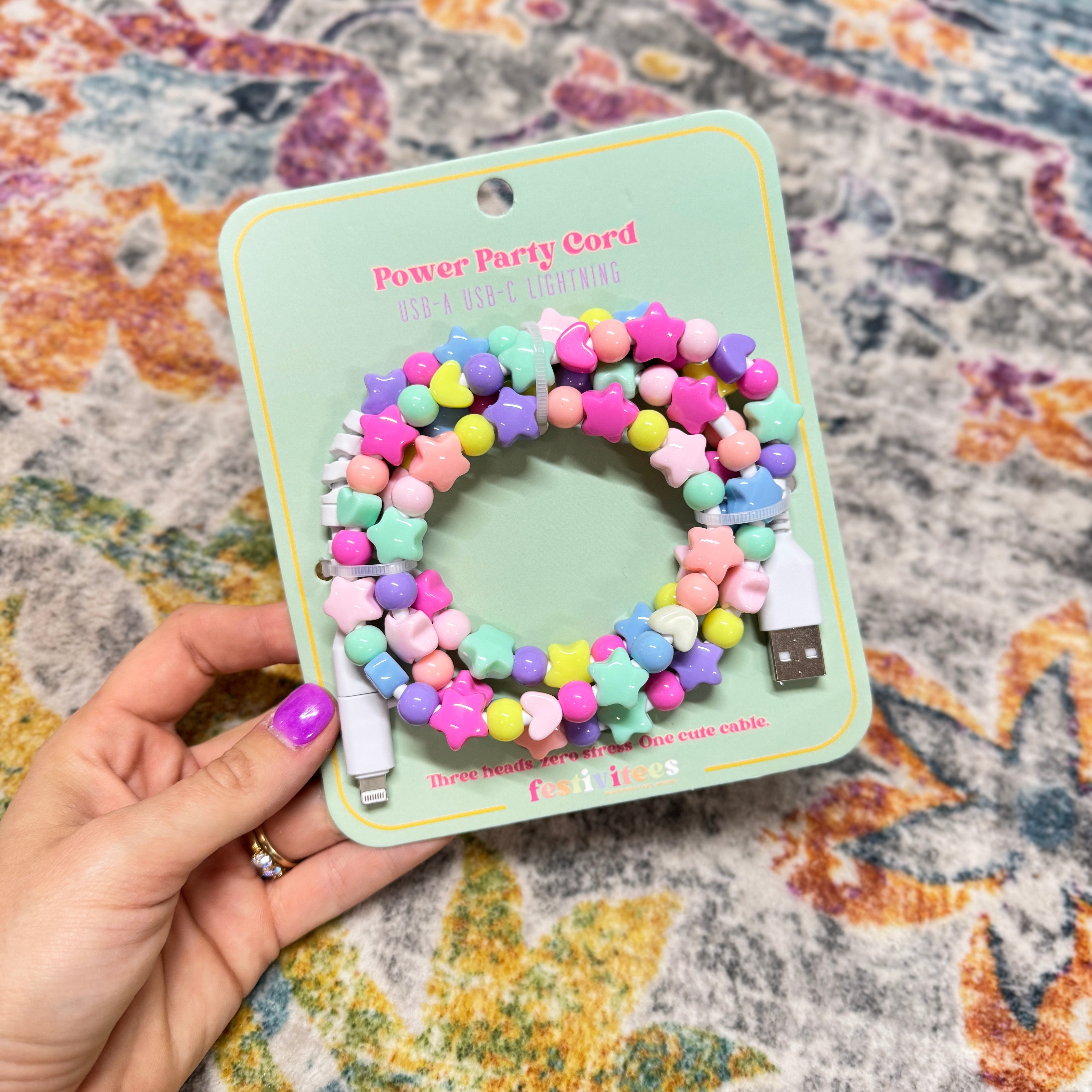 Beaded Phone Chargers USB/USB-C/Lightning
