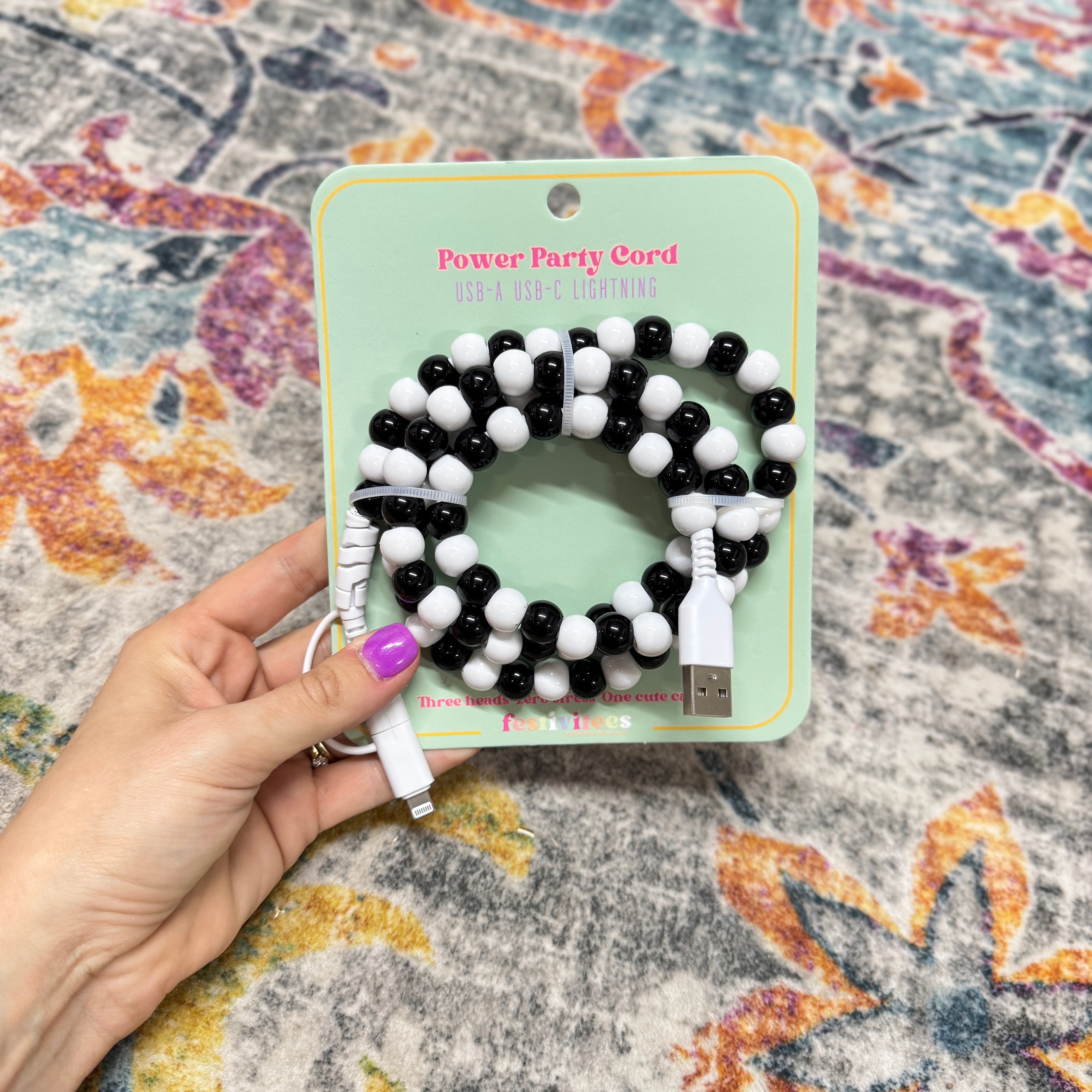 Beaded Phone Chargers USB/USB-C/Lightning