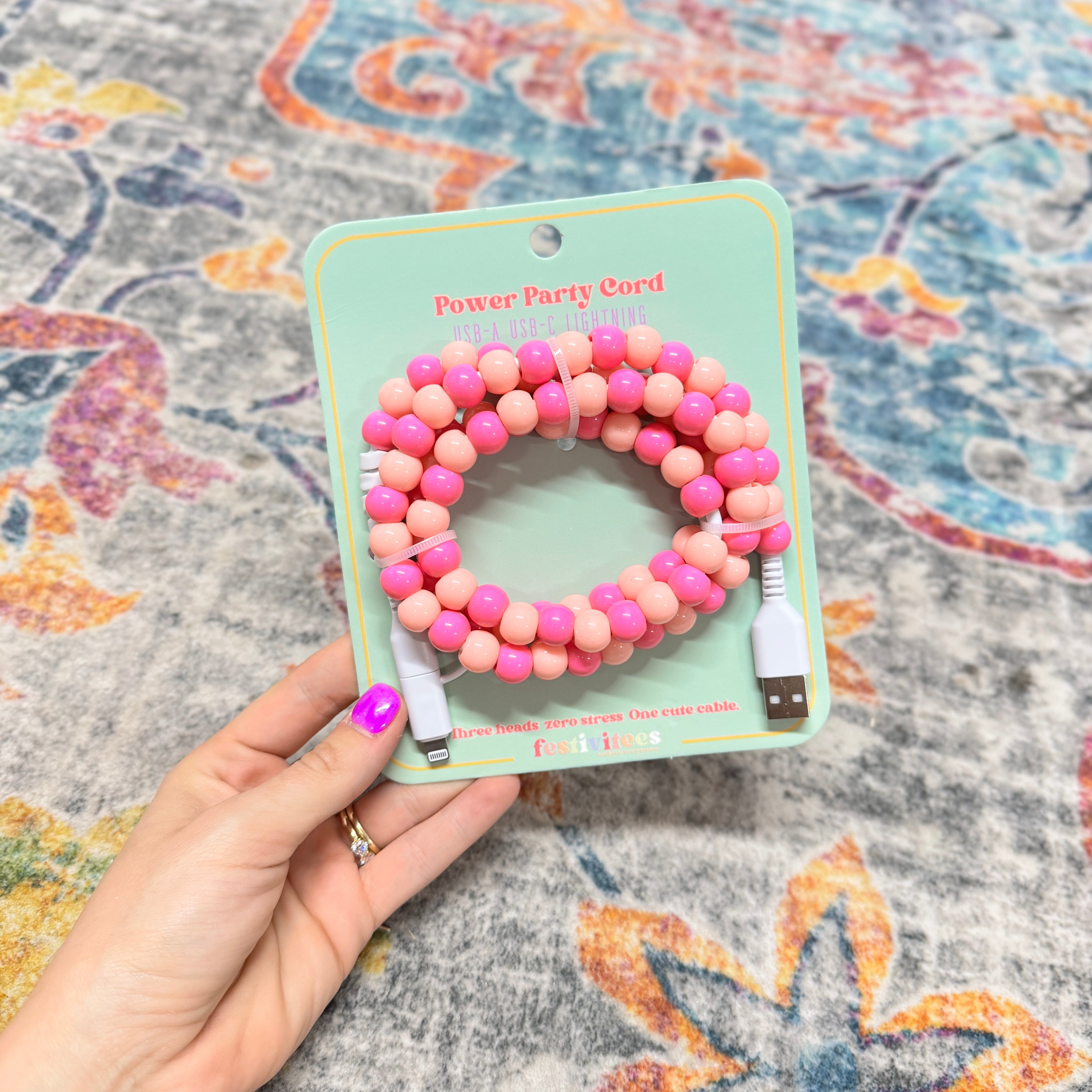 Beaded Phone Chargers USB/USB-C/Lightning