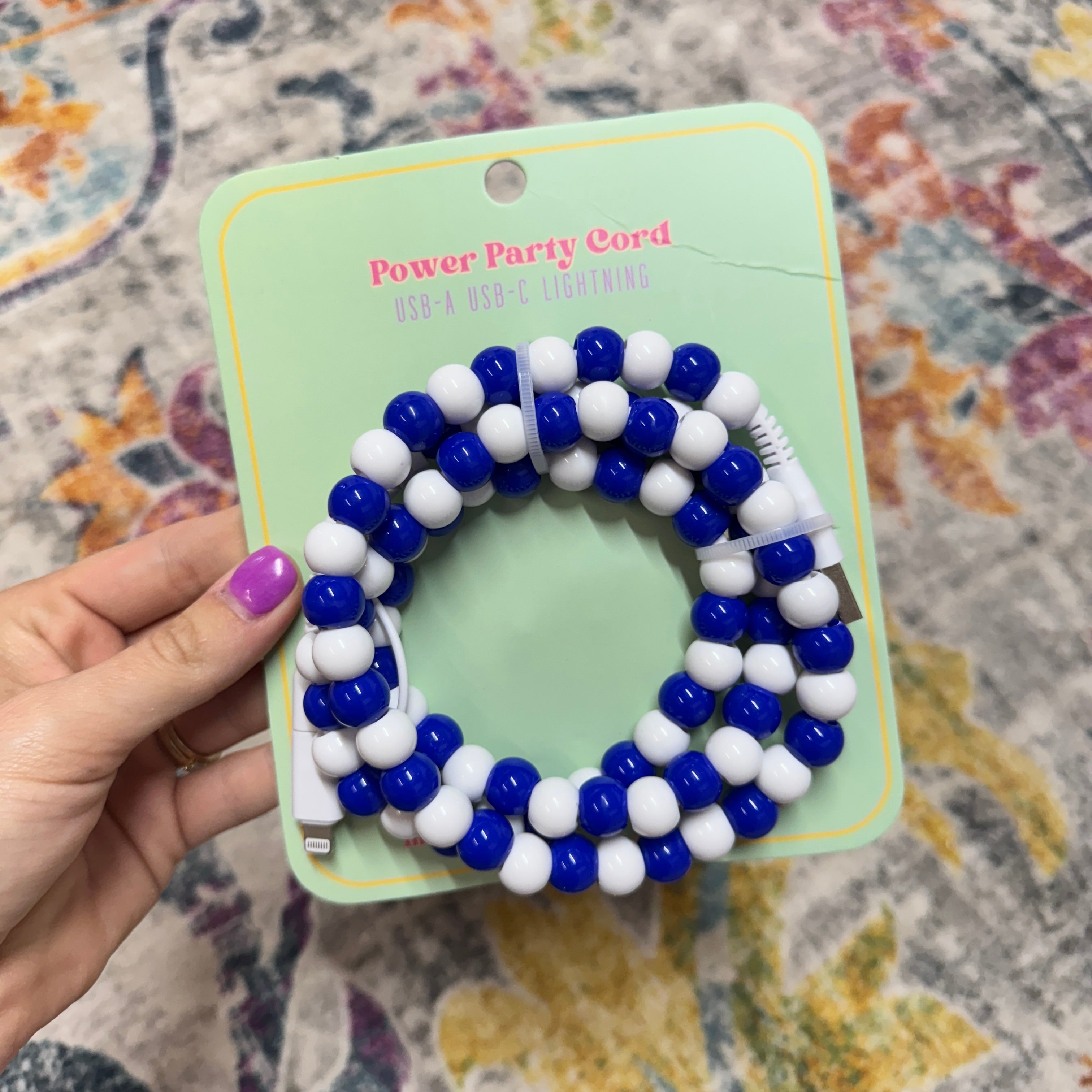 Beaded Phone Chargers USB/USB-C/Lightning