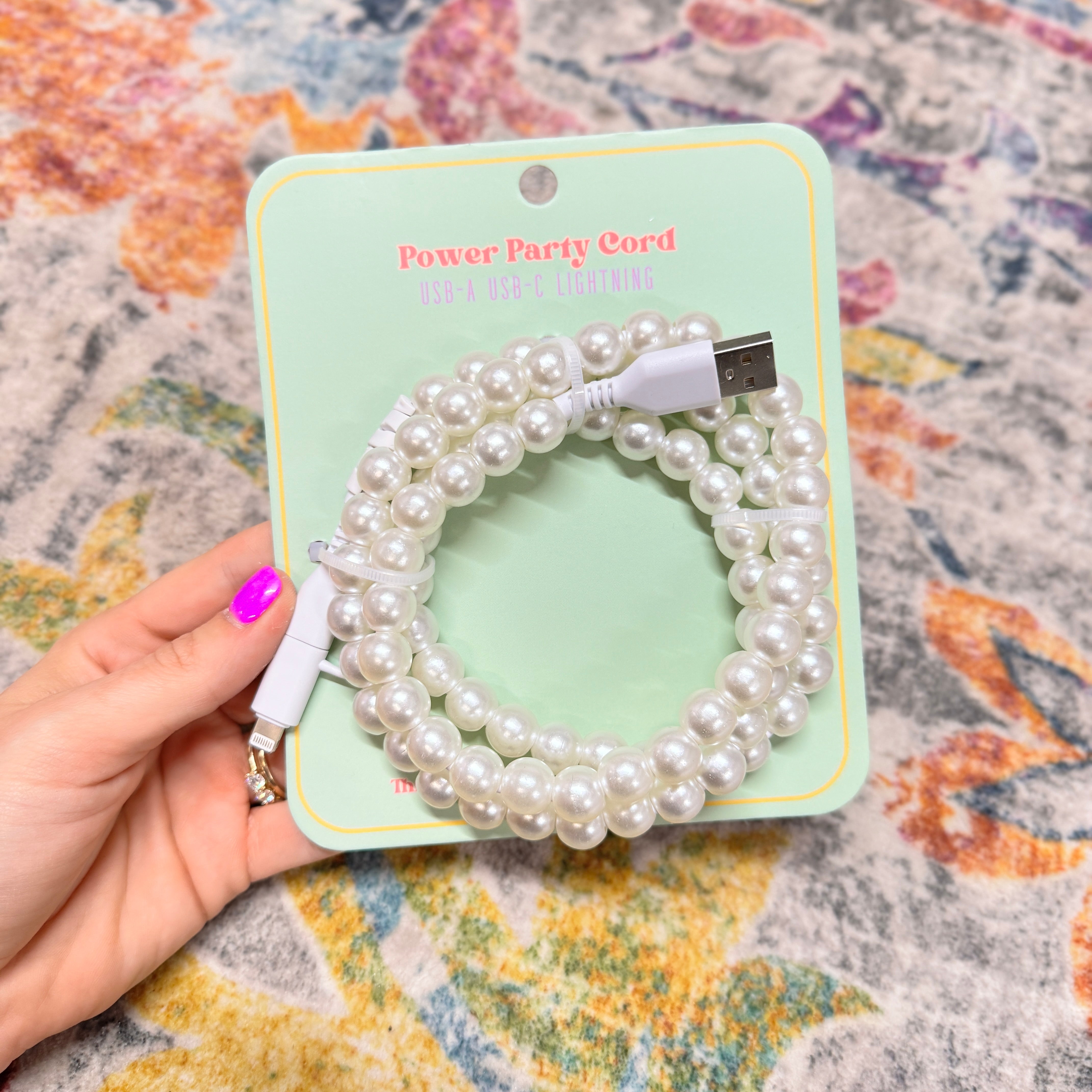 Beaded Phone Chargers USB/USB-C/Lightning