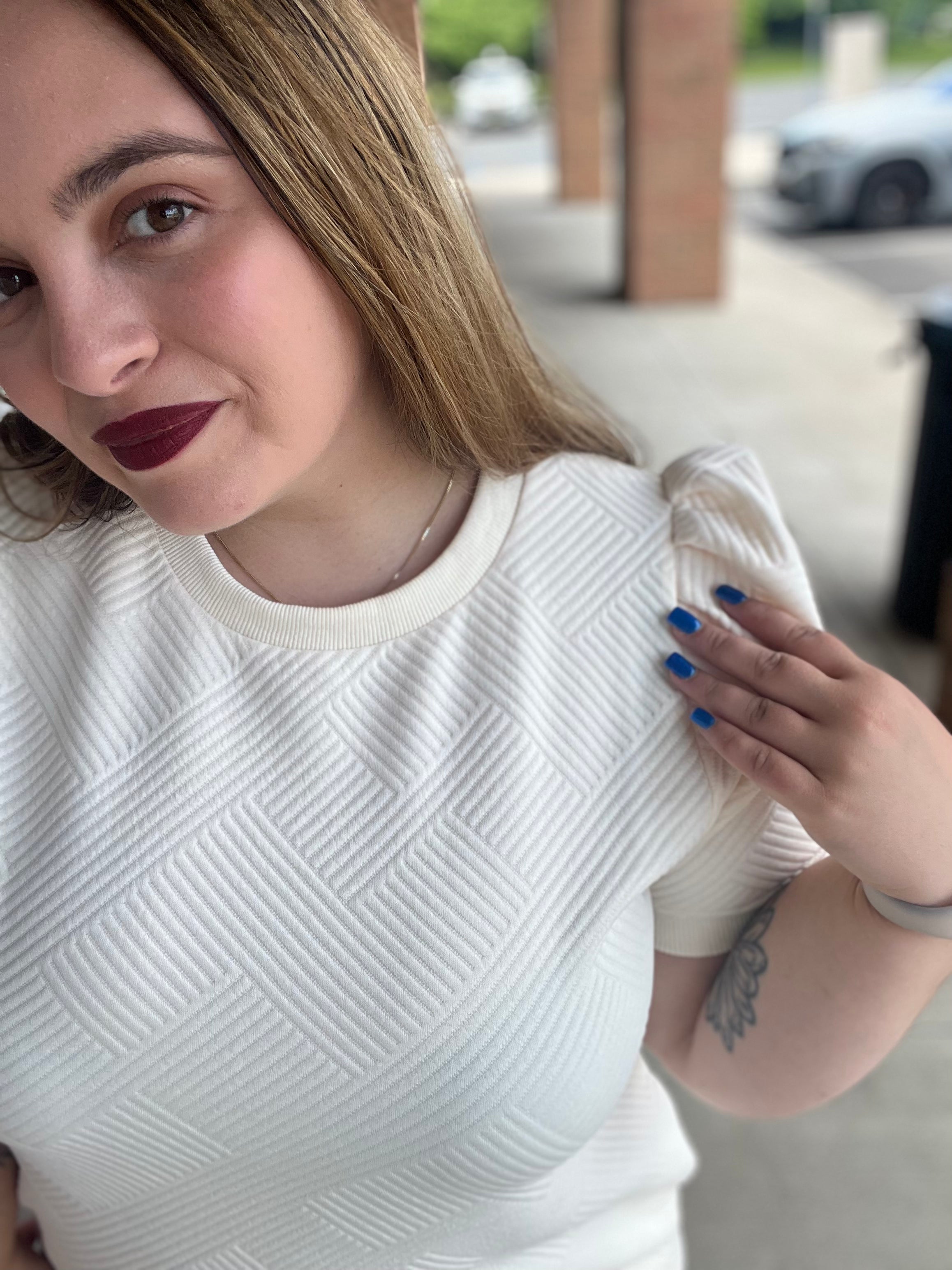 Across Town Puff Sleeve Quilted Dress