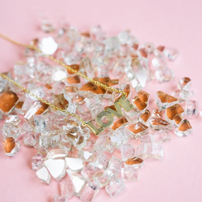 Water Resistant Custom Gatsby Nameplate Necklace