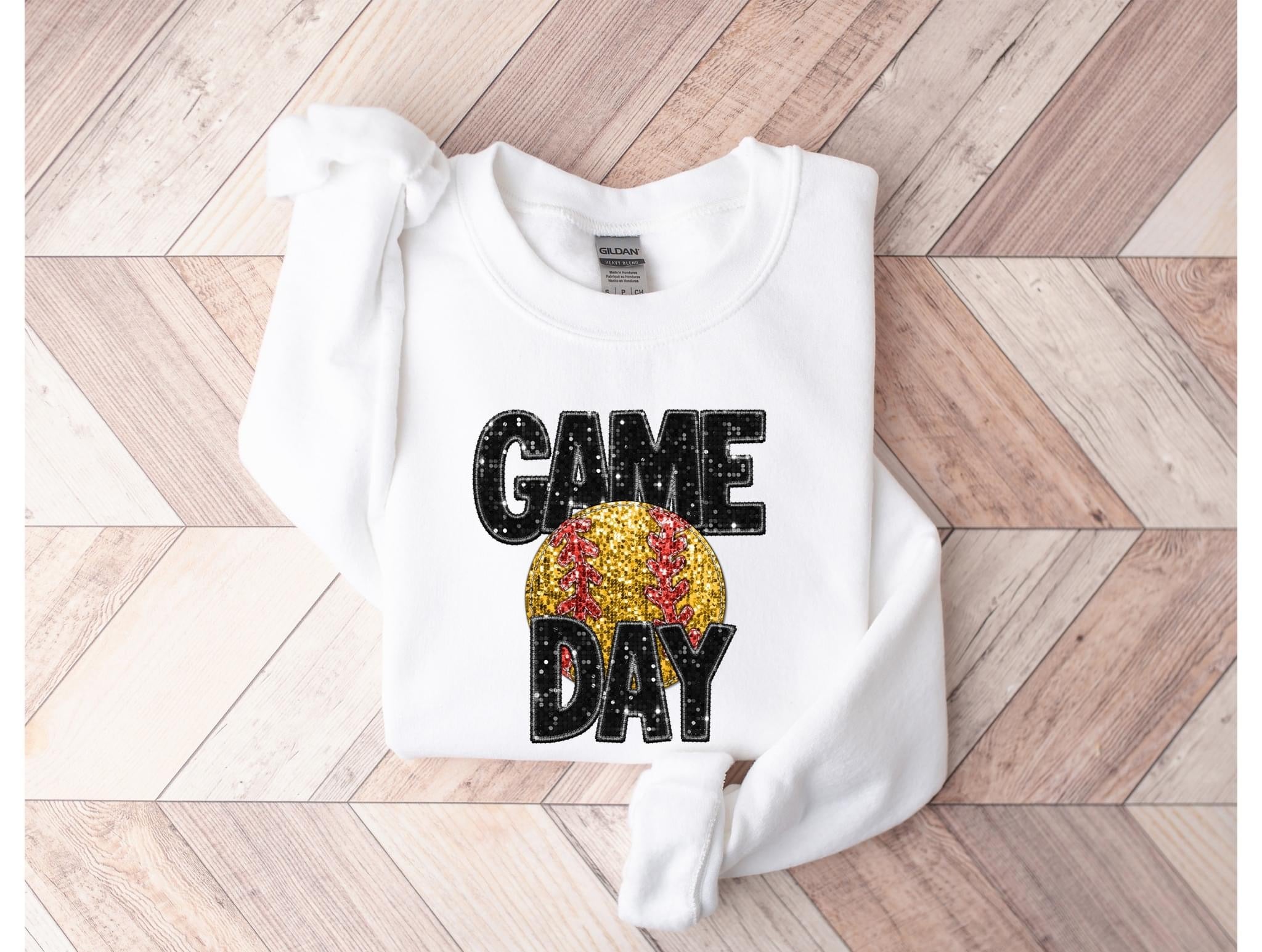 Softball Game Day Bling Sweatshirt