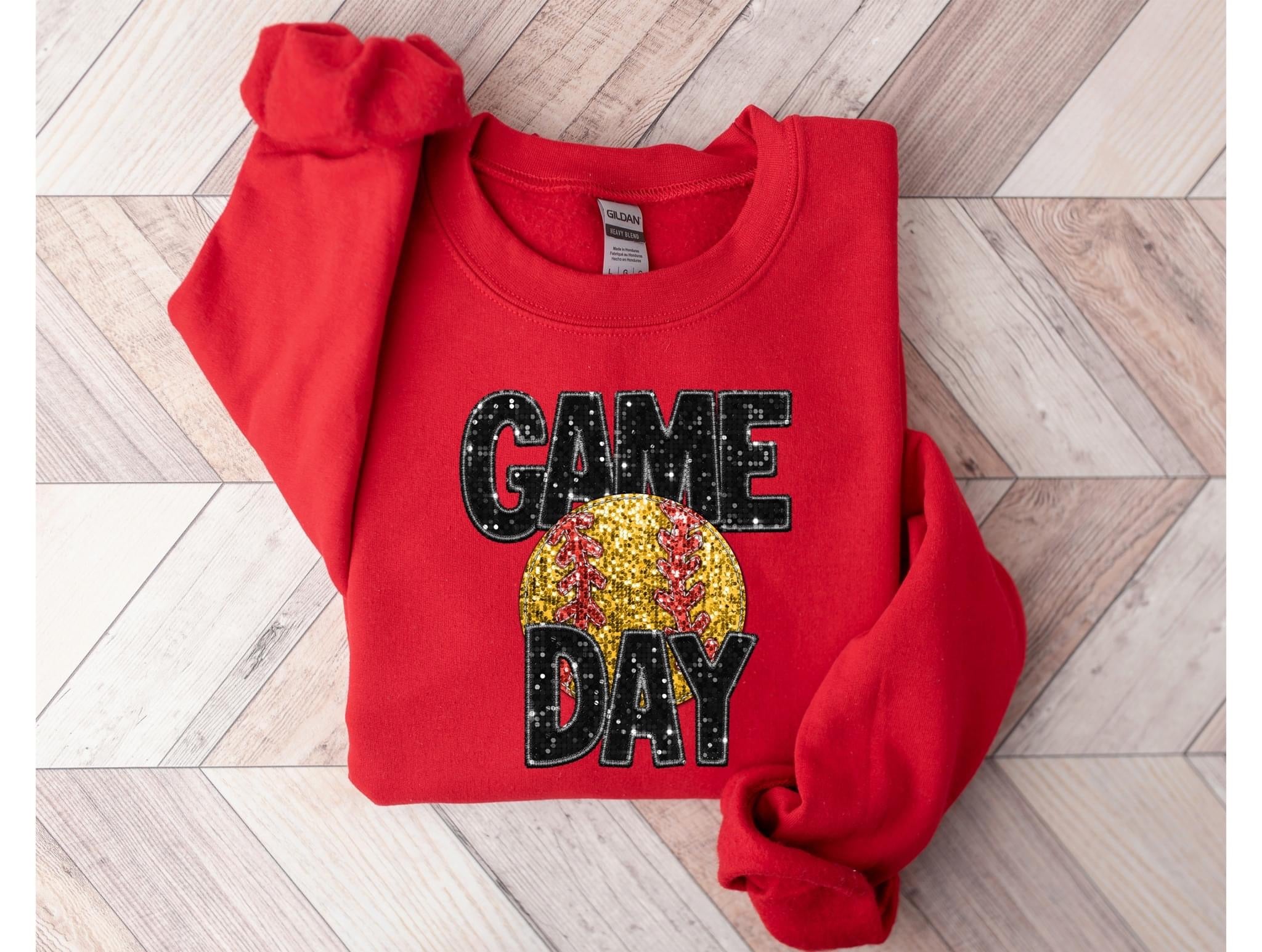 Softball Game Day Bling Sweatshirt